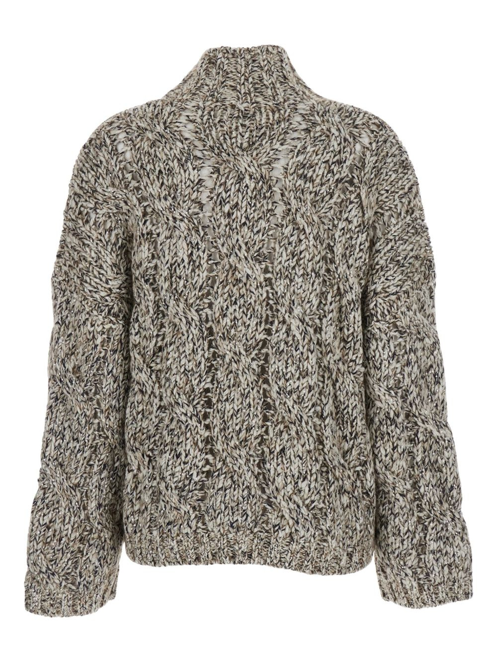cable-knit high-neck sweater - 2