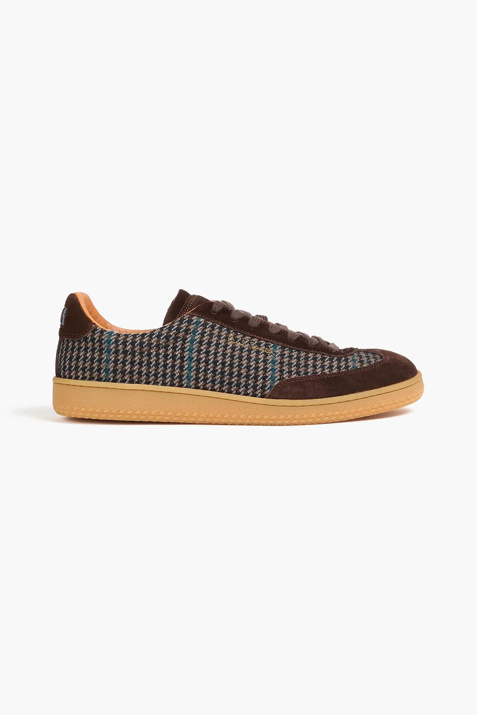 Como houndstooth tweed and suede sneakers - 1