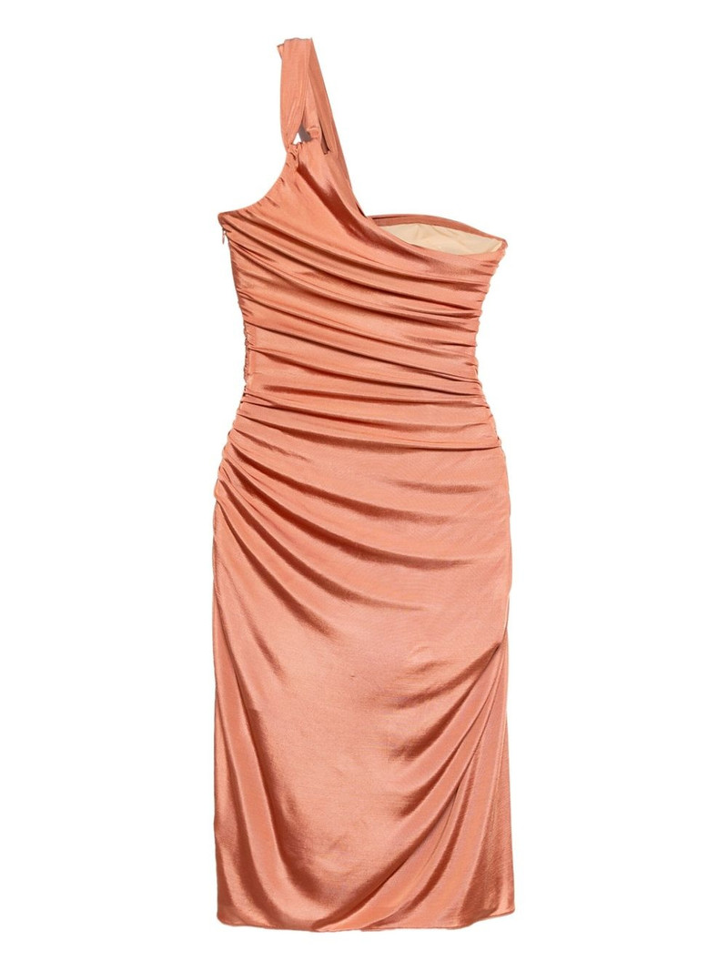 TOM FORD one-shoulder twist-front cocktail dress outlook