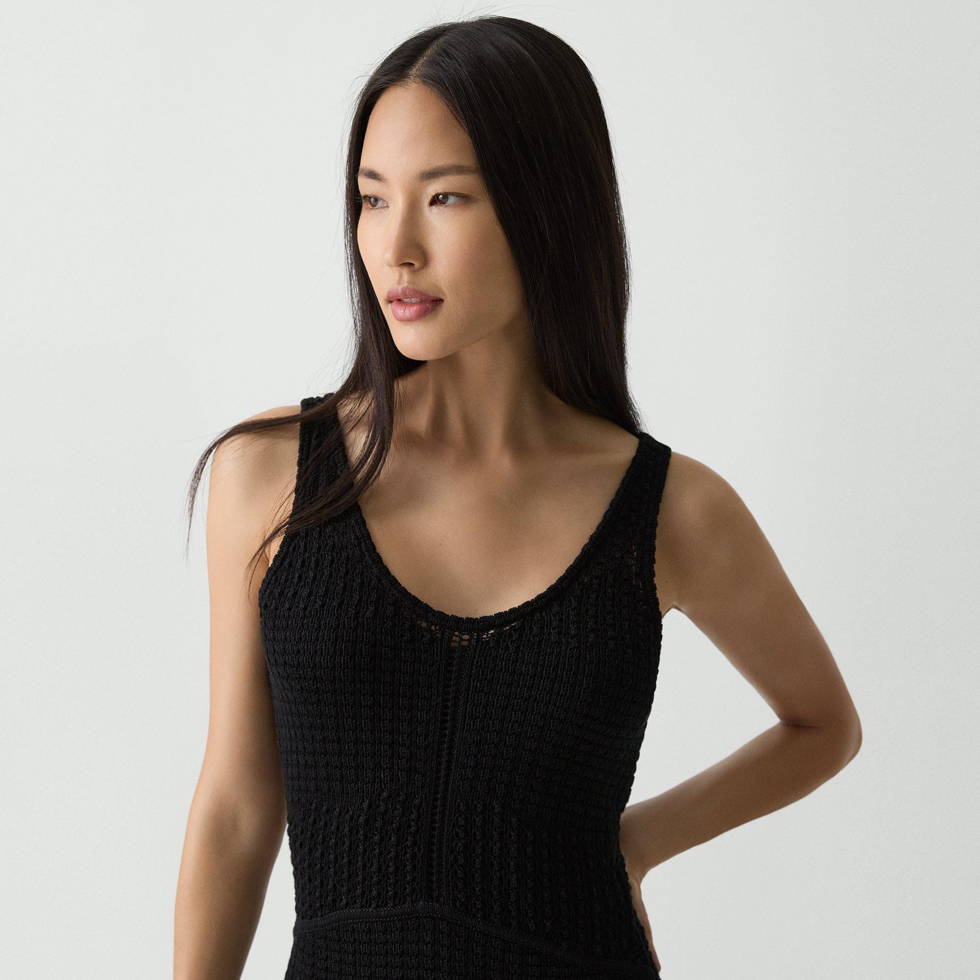Stitched Dress in Sheen Cotton - 5