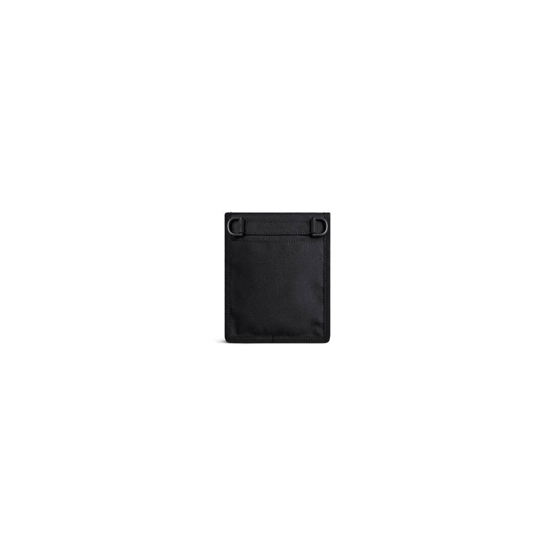 Men's Army Small Pouch With Strap  in Black - 6
