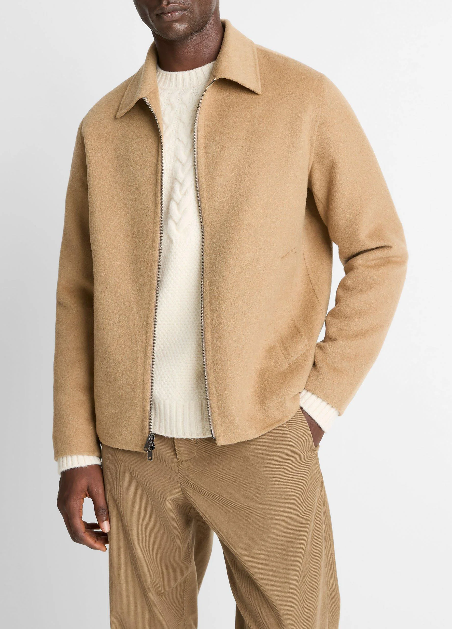 Splittable Wool-Blend Zip-Front Jacket - 1