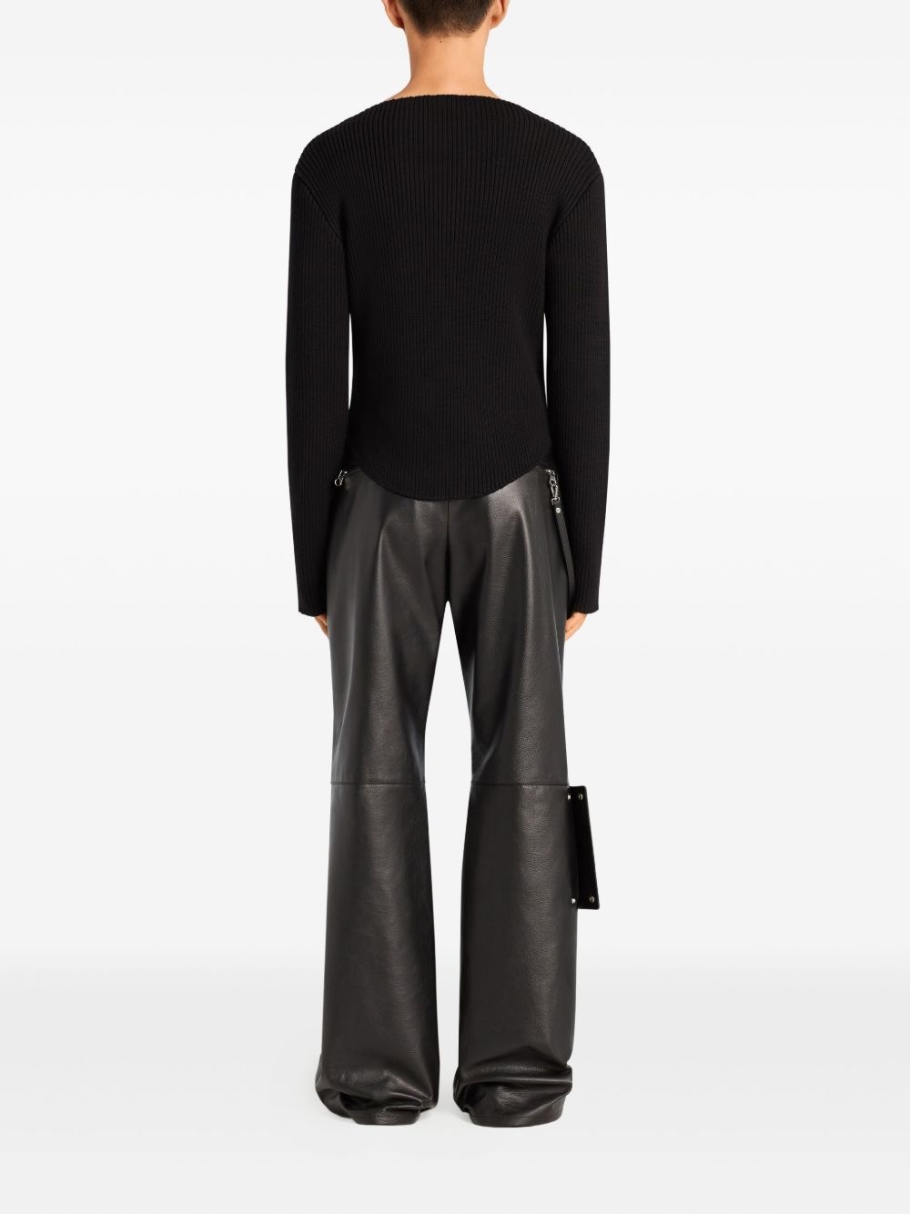 slash-neck sweater - 2