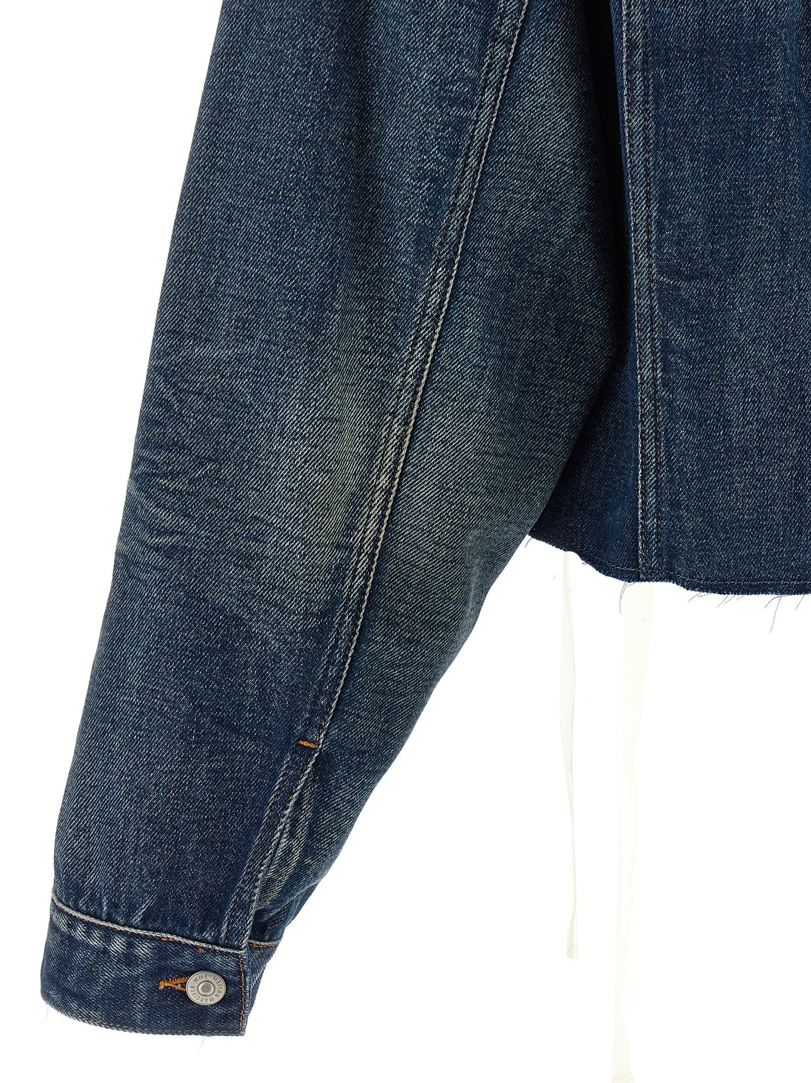 Tape Denim Jacket Puffer Jackets Blue - 4