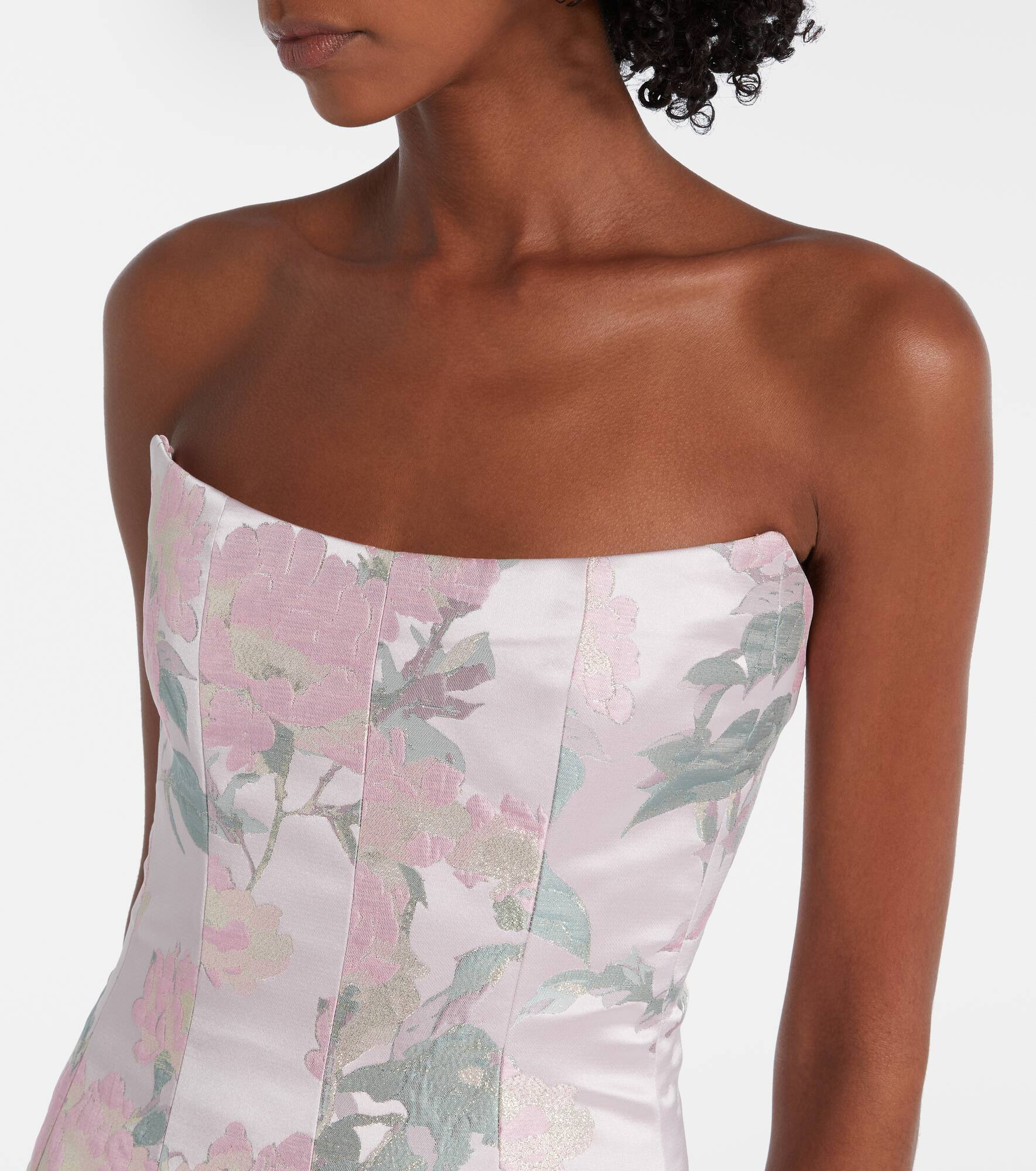 Odessa floral brocade corset gown - 4