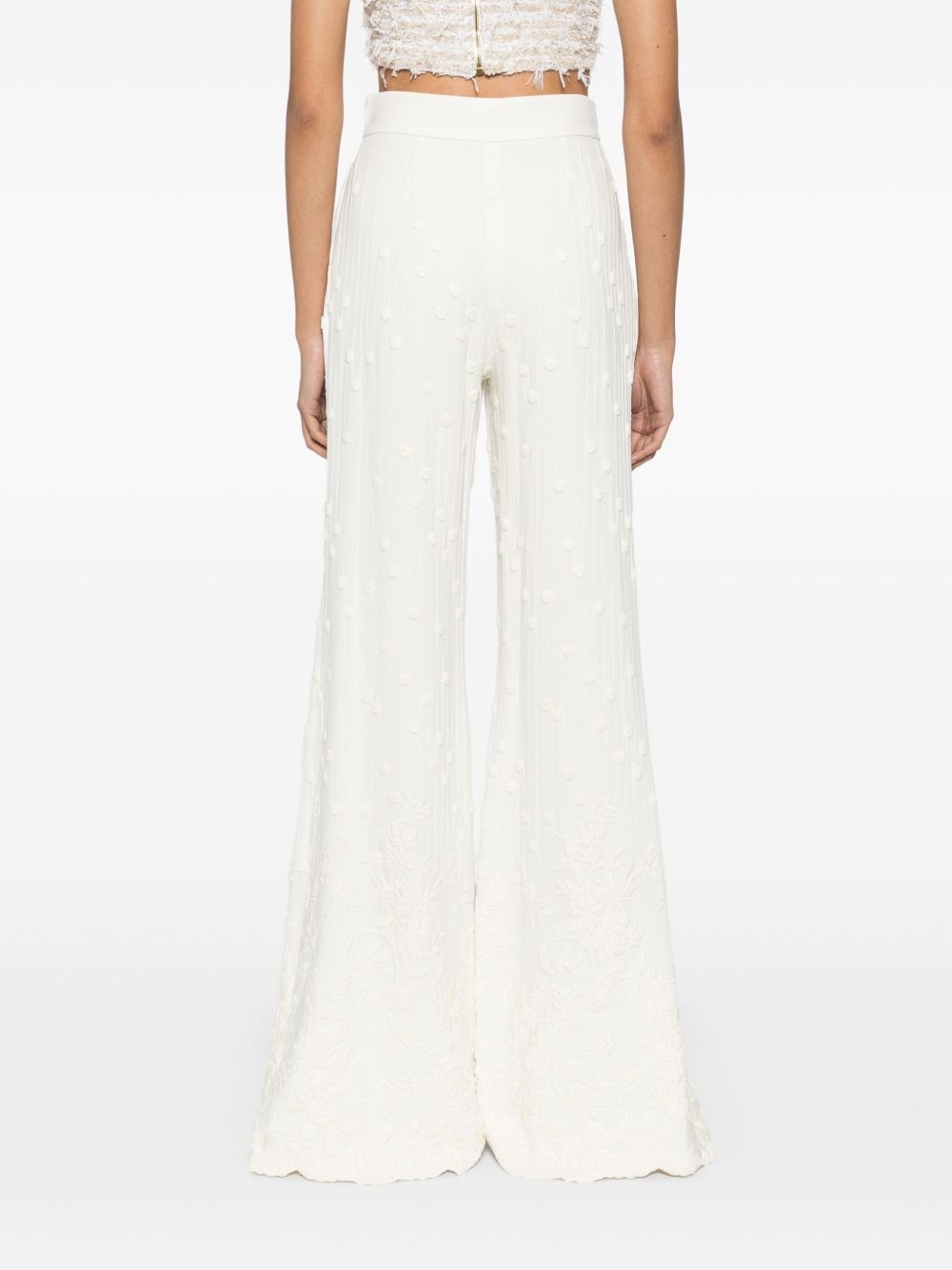 embroidered flared trousers - 4