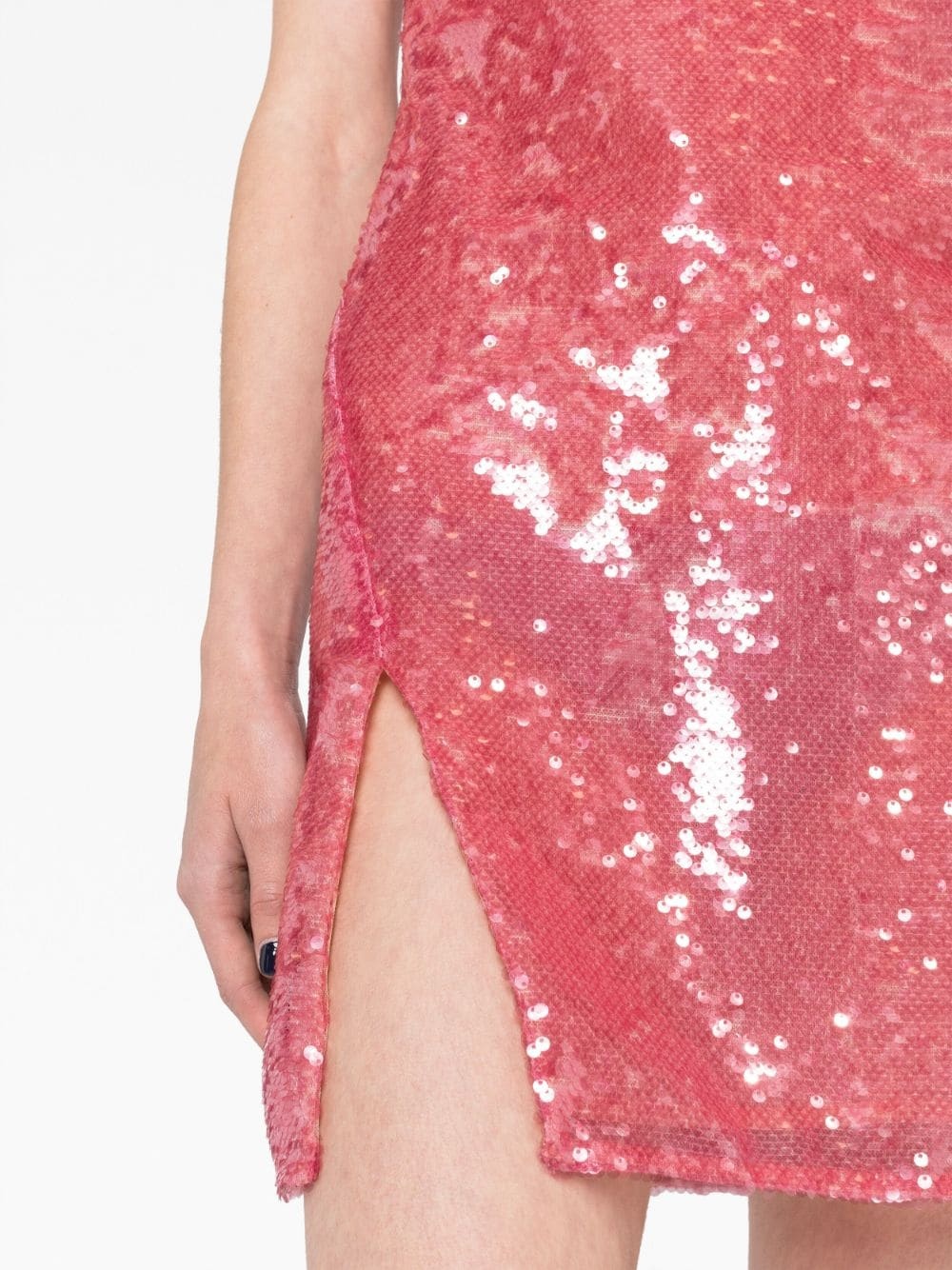 sequinned sleeveless minidress - 5