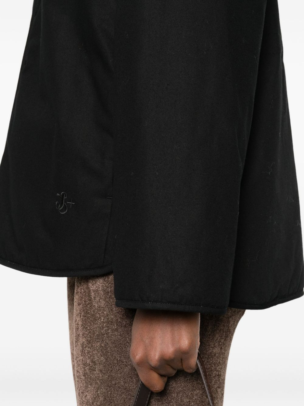 zip-front quilted coat - 5