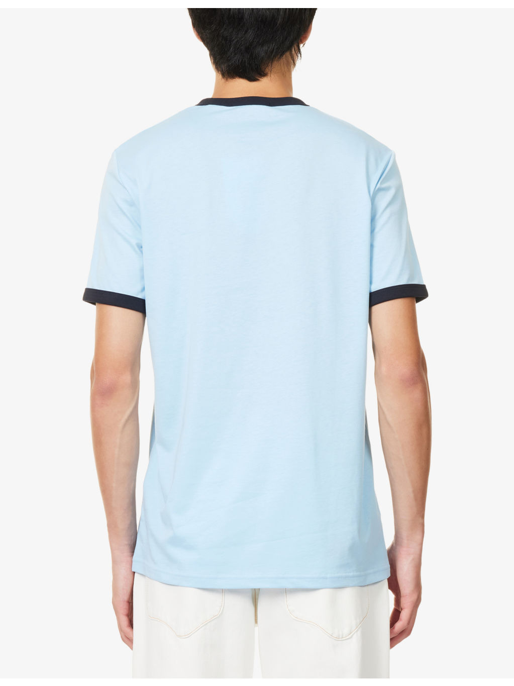 Ringer Embroidered-Logo Cotton T-Shirt - 4