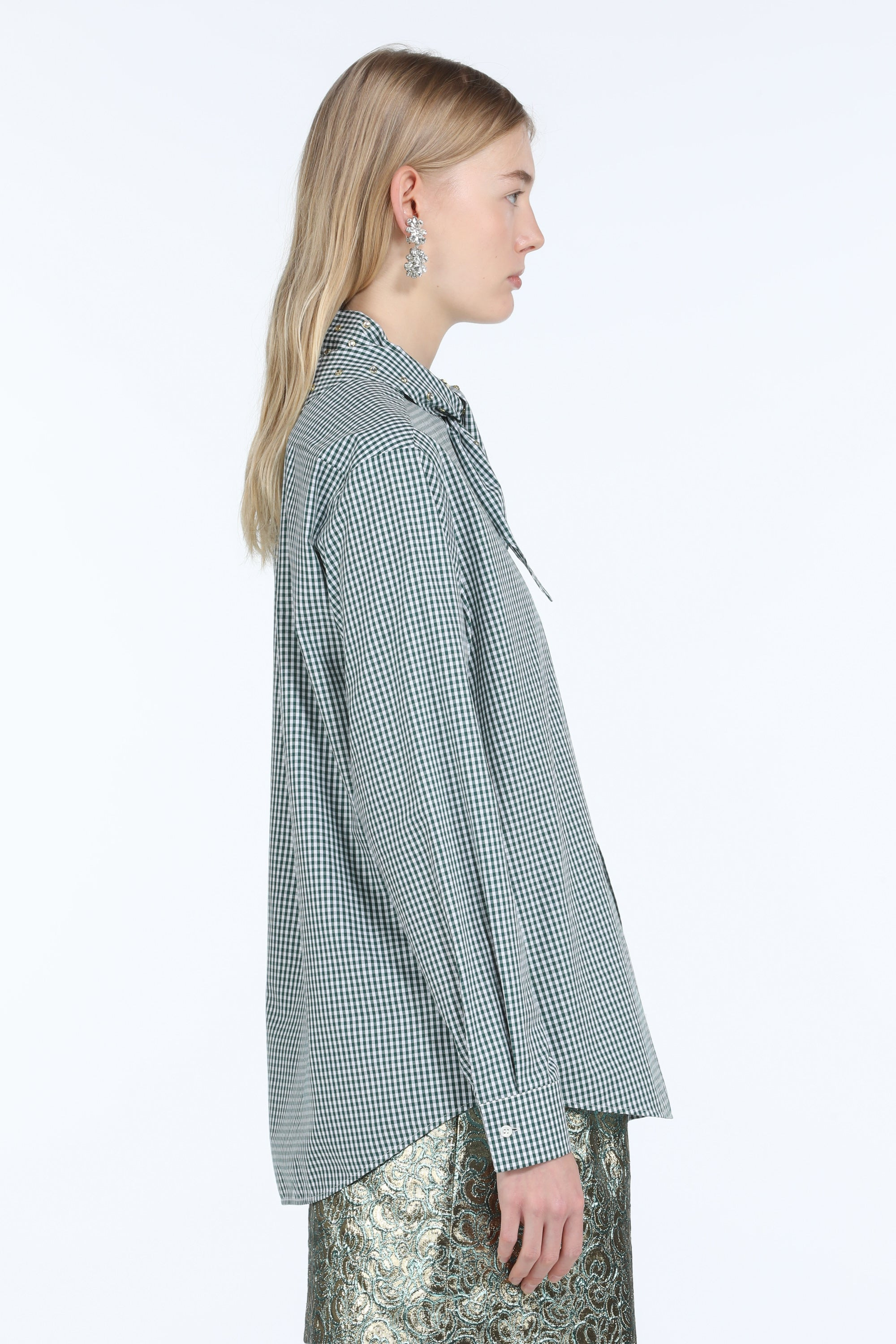 GINGHAM CHECK COTTON SHIRT - 3