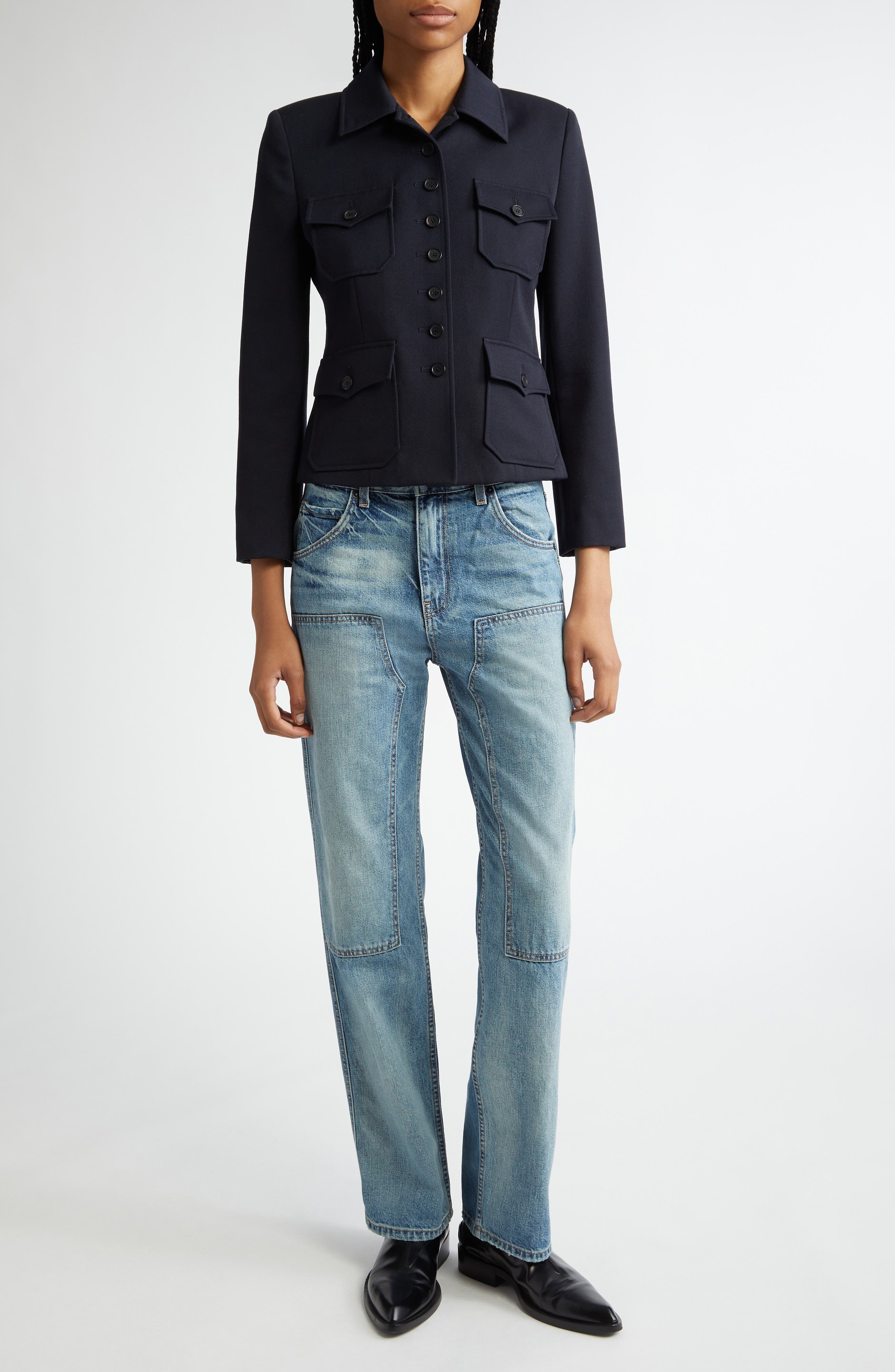 Nili Lotan Jamison Virgin Wool Jacket in Midnight at Nordstrom - 2
