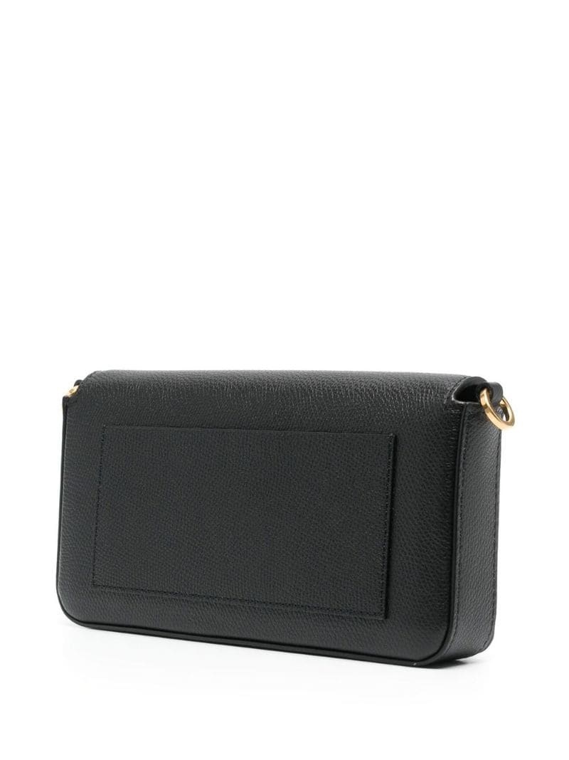 VLogo Signature leather clutch bag - 4