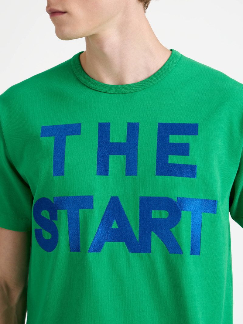 MENS 'THE START' T-SHIRT IN BRIGHT GREEN 4