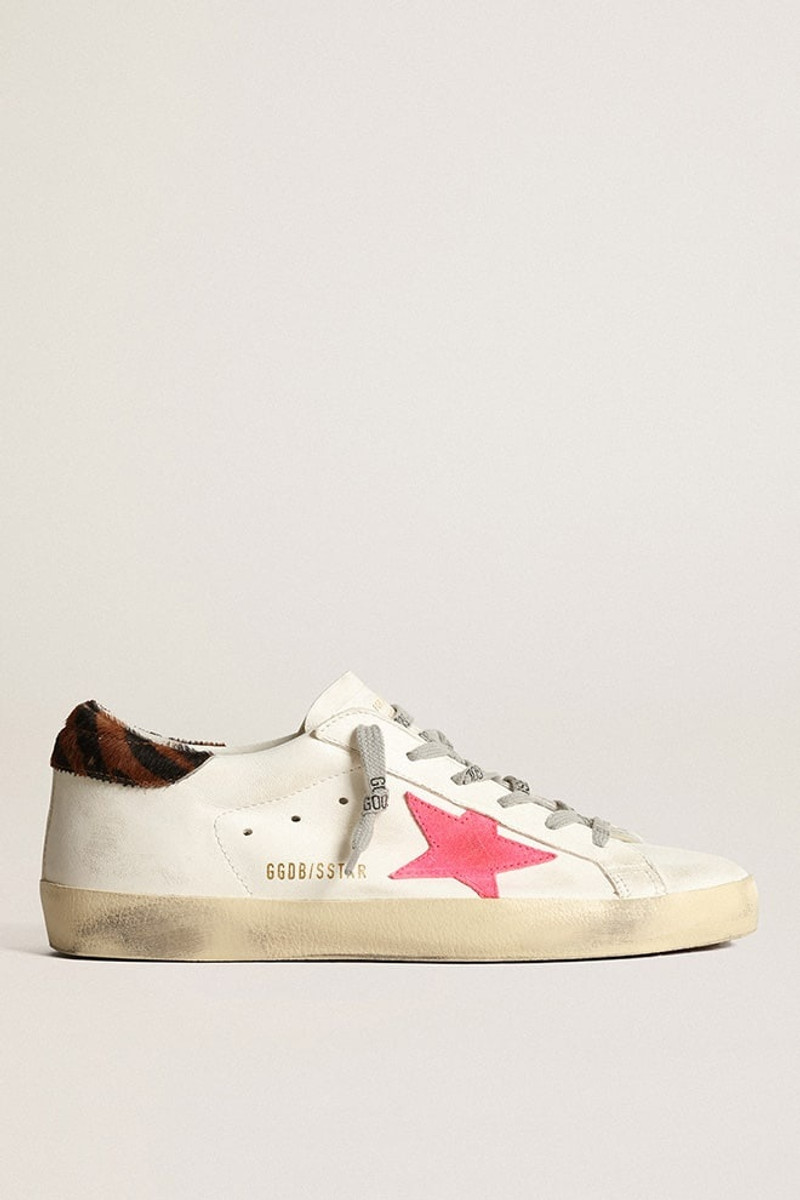 Women’s Super-Star with pink suede star and pony skin heel tab - 1