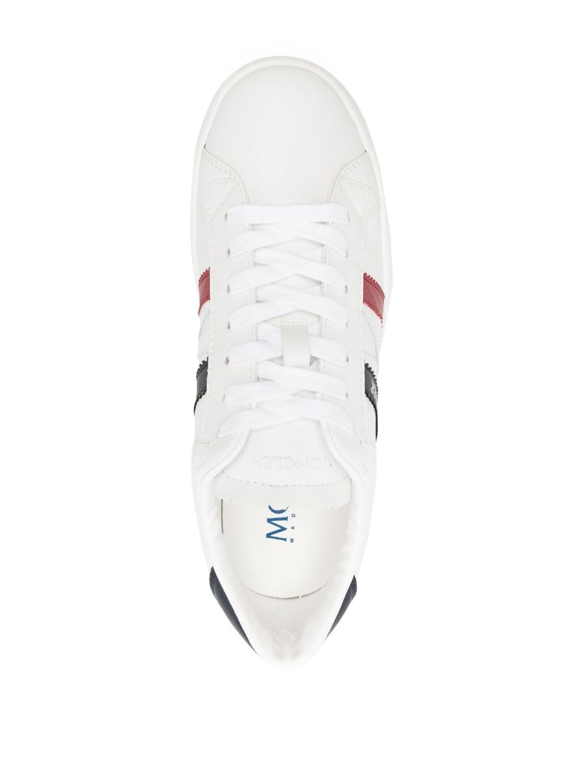White Monaco M Faux Leather Sneakers - 4