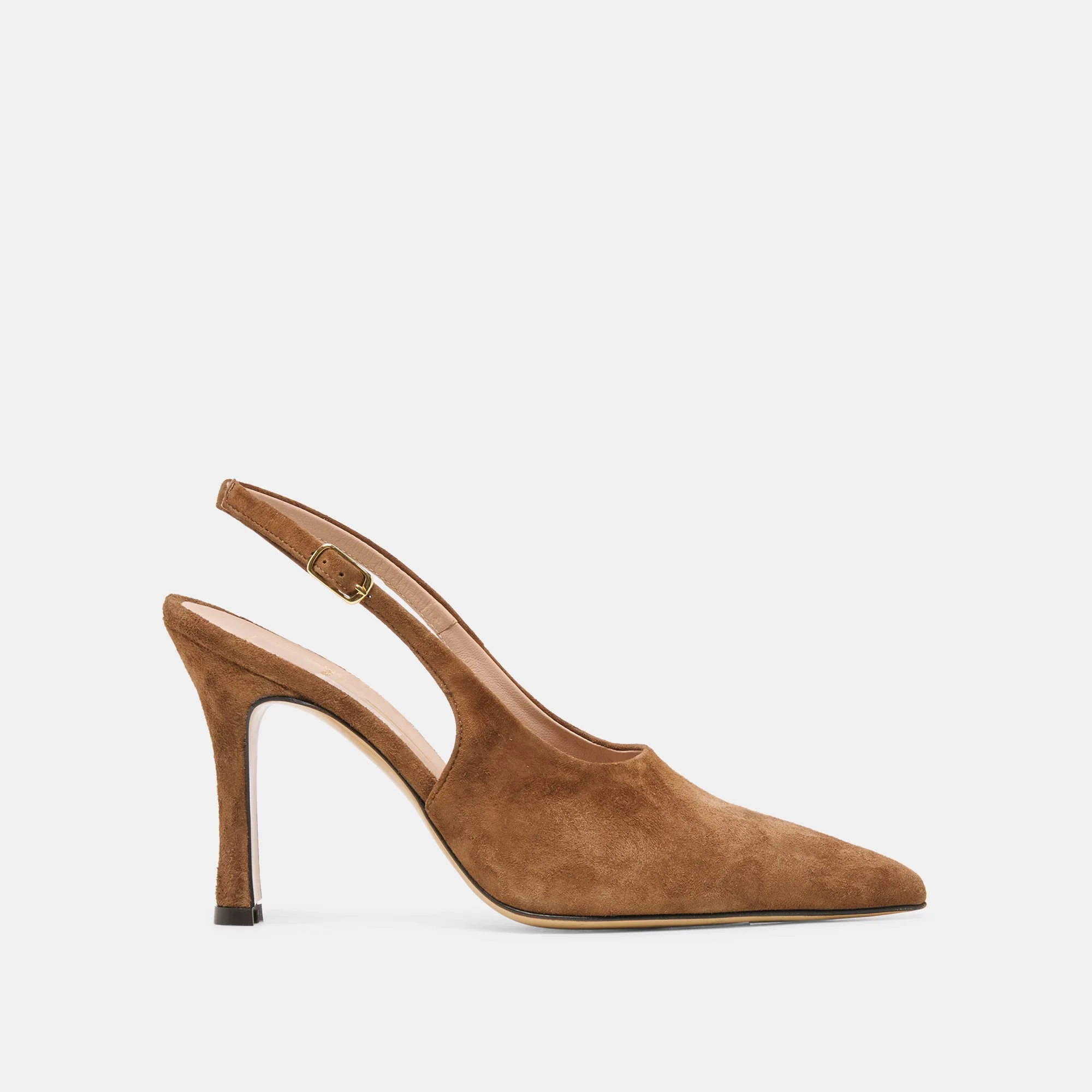ALINNA HEELS BROWN SUEDE - 1
