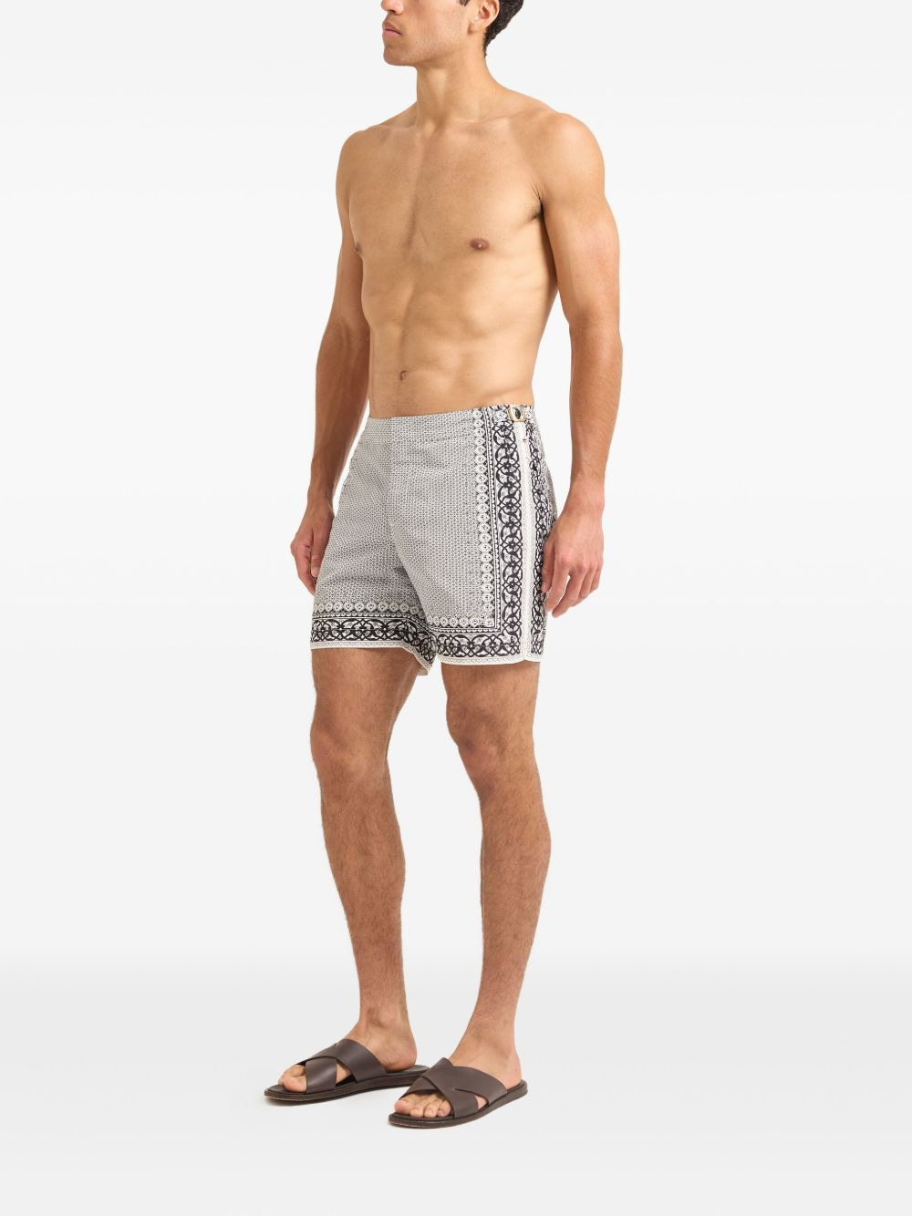 Bull Dog patterned swim shorts - 4