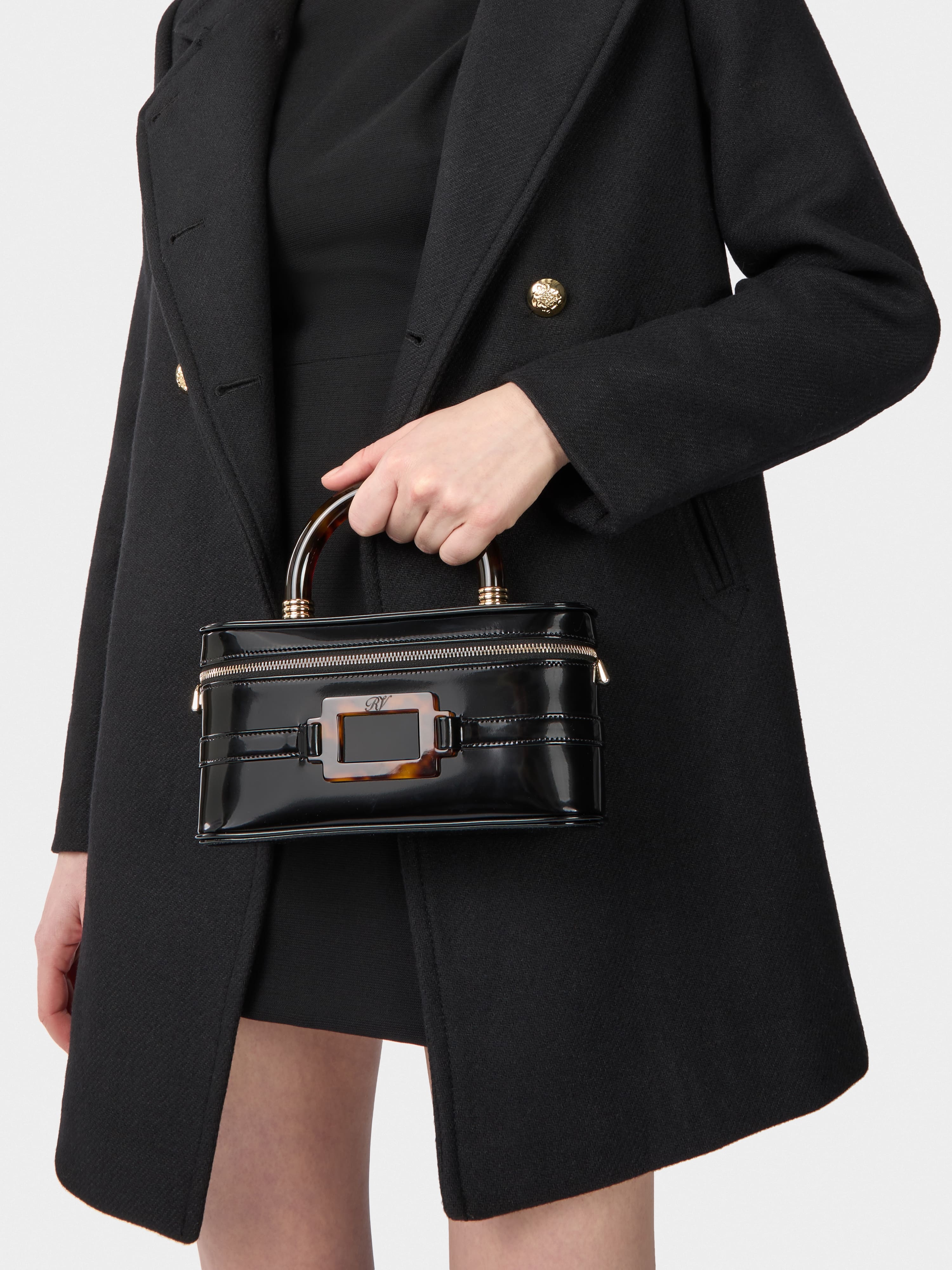 【関税込み】ROGER VIVIER Belle Vivier Vanity' mini handbag Roger Vivier Vanity Belle Vivier Mini Bag in leather