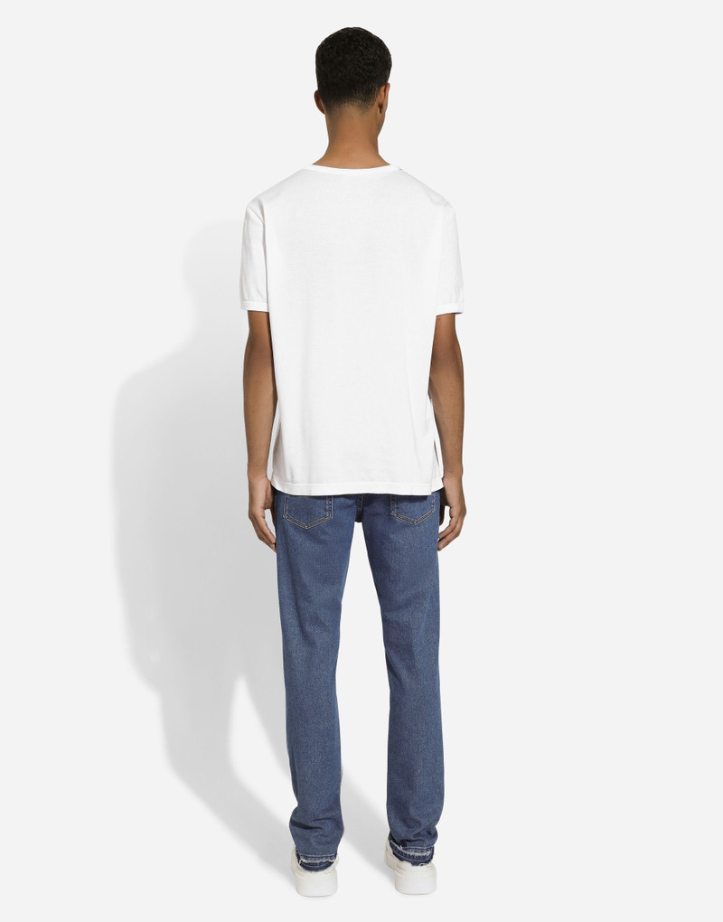 Slim-fit stretch blue denim jeans 3