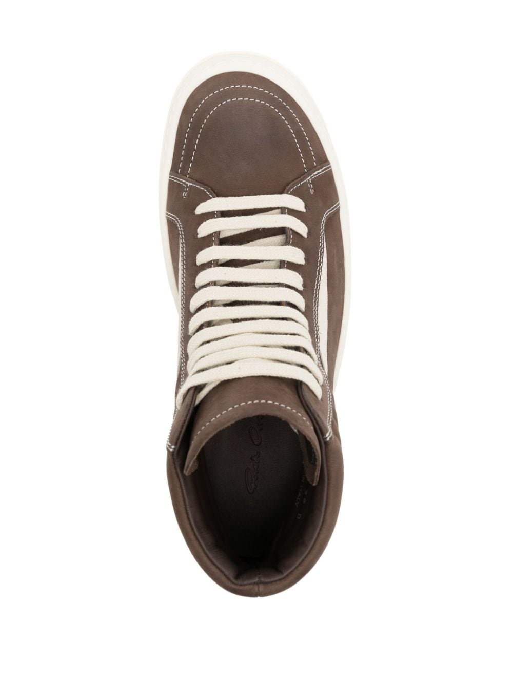 high-top leather sneakers - 4