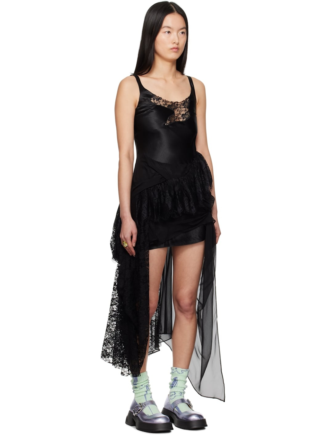 Collina Strada Black Ammi Fanny Minidress | REVERSIBLE