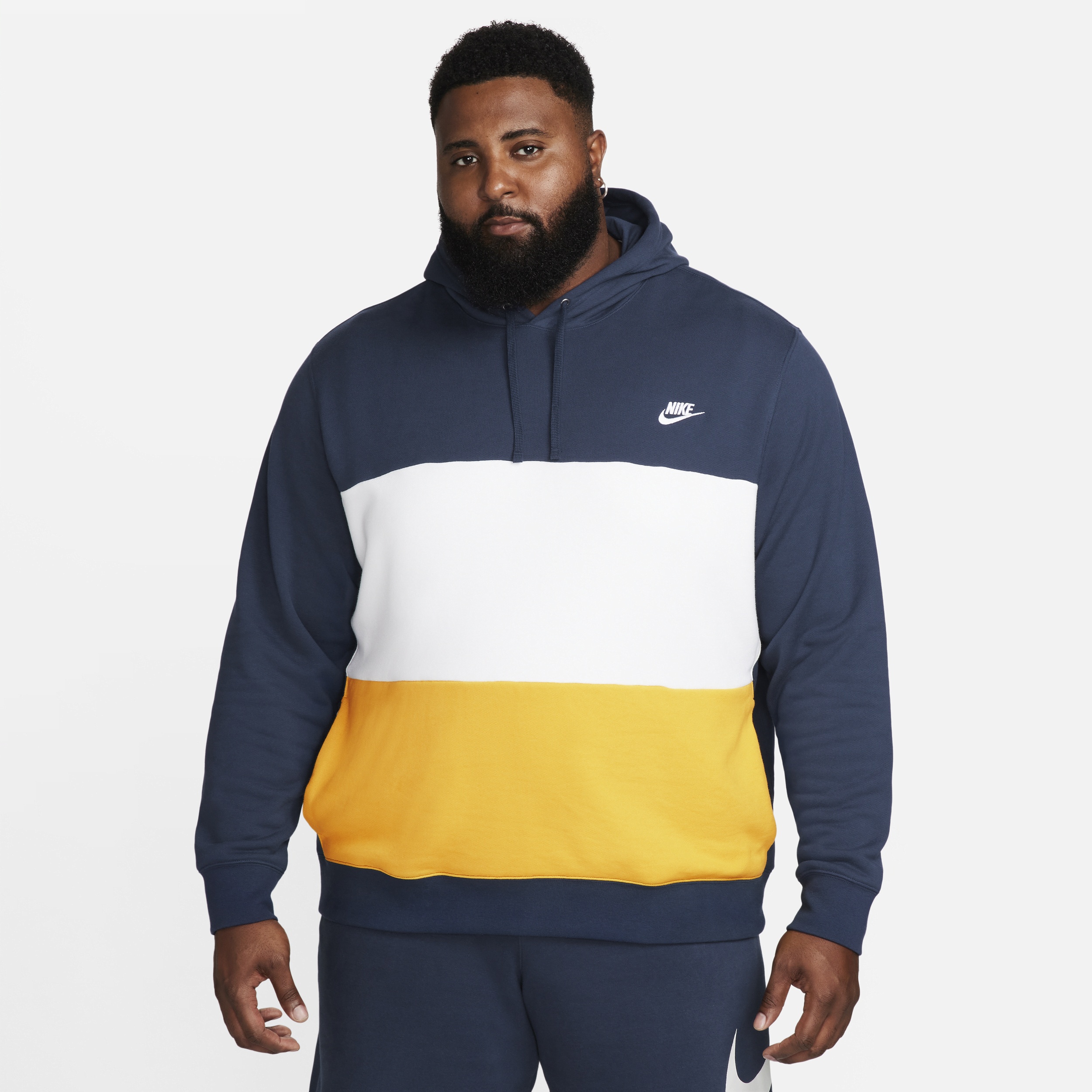 Nike Club Fleece Men's French Terry Color-Blocked Hoodie - 7