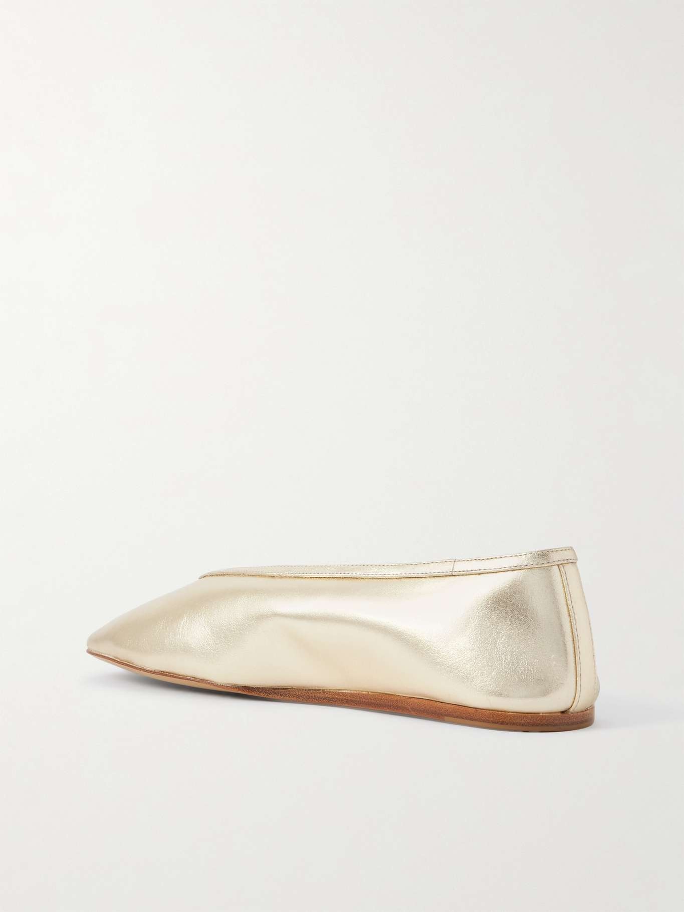 Luna metallic leather ballet flats Gold - 3