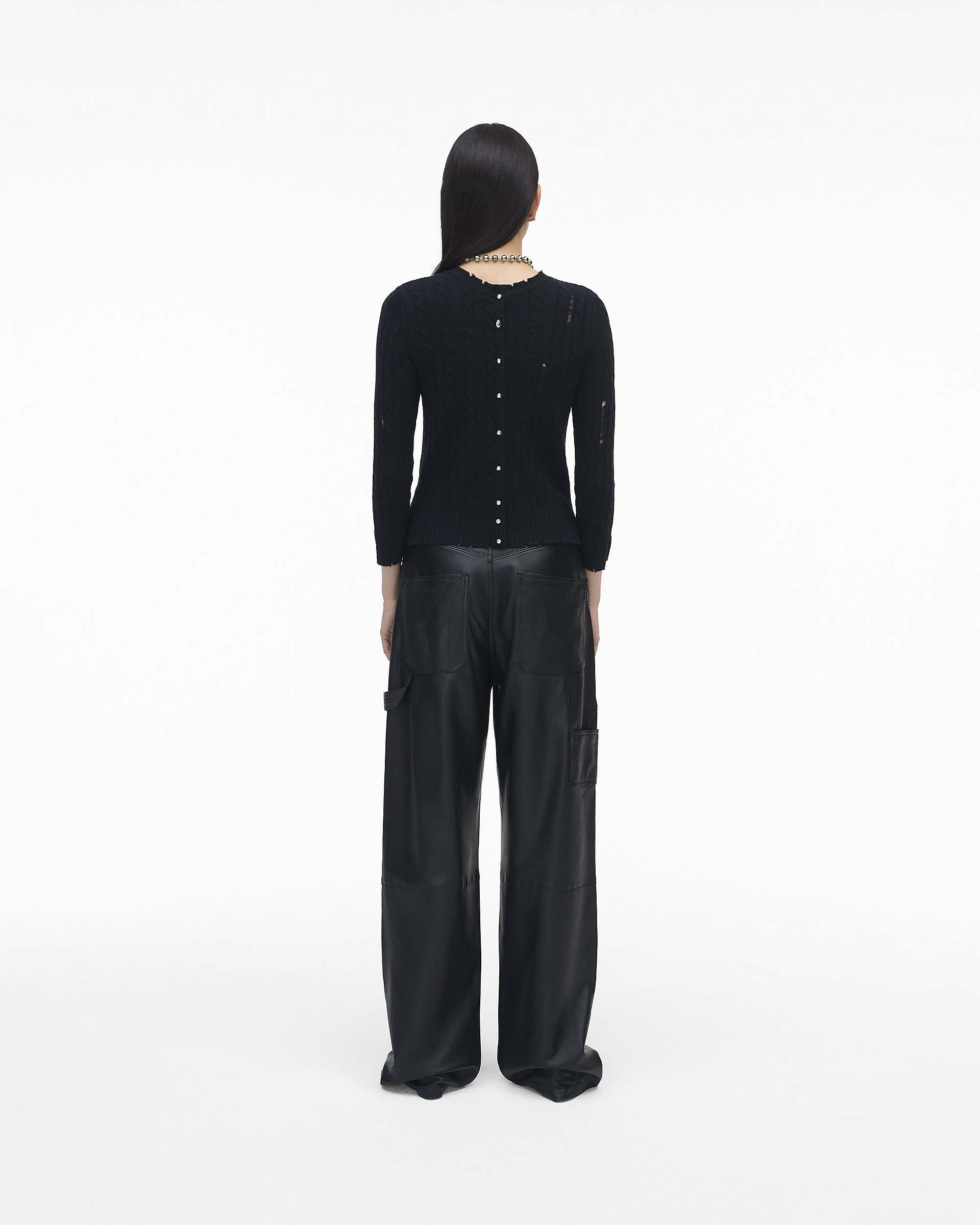 THE SHRUNKEN CASHMERE CABLE CARDIGAN - 7