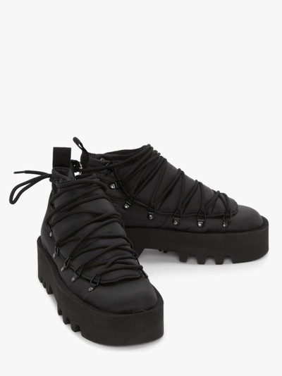 JW Anderson PADDED FABRIC LACE UP BOOT outlook