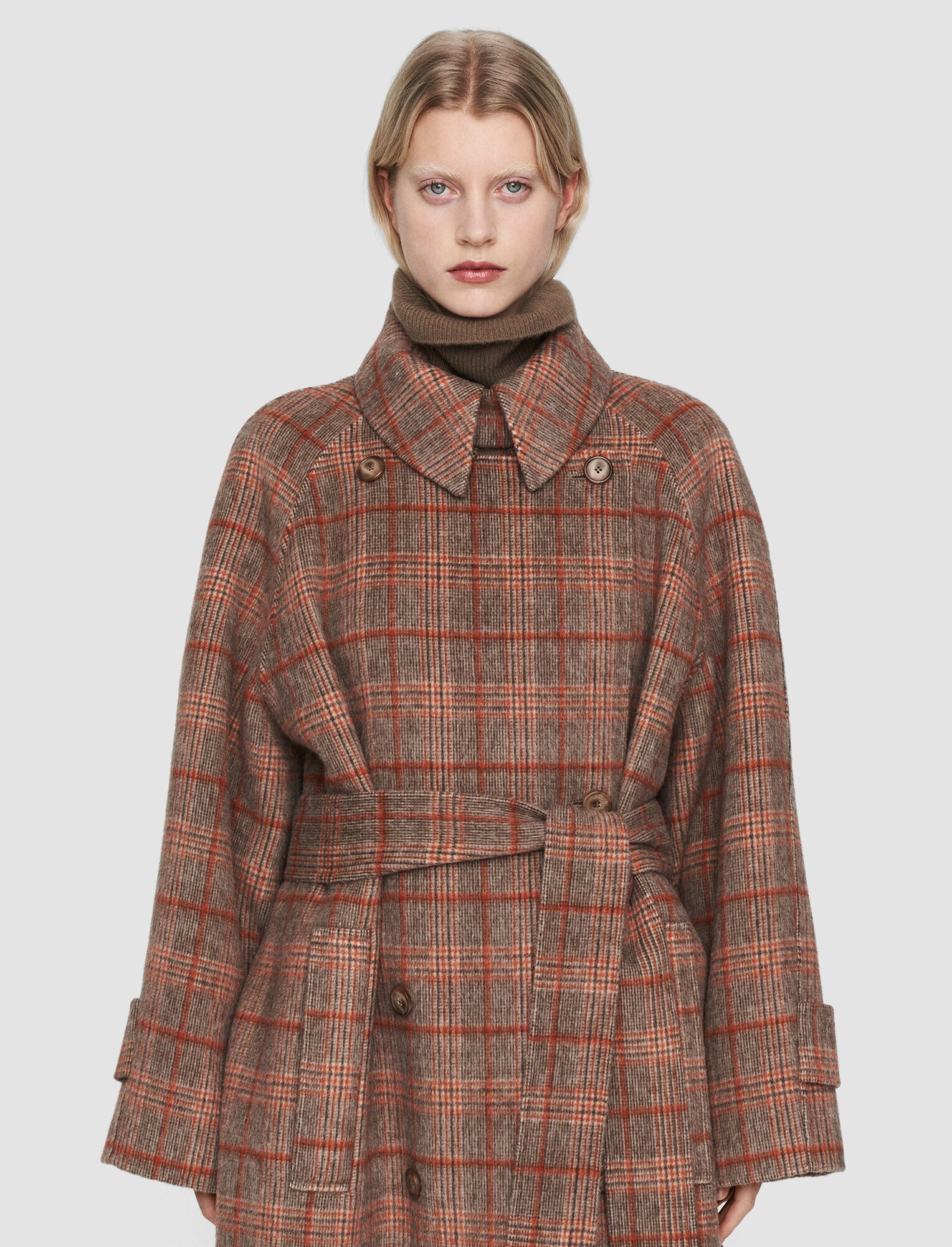 Double Face Plaid Chatsworth Coat - 4