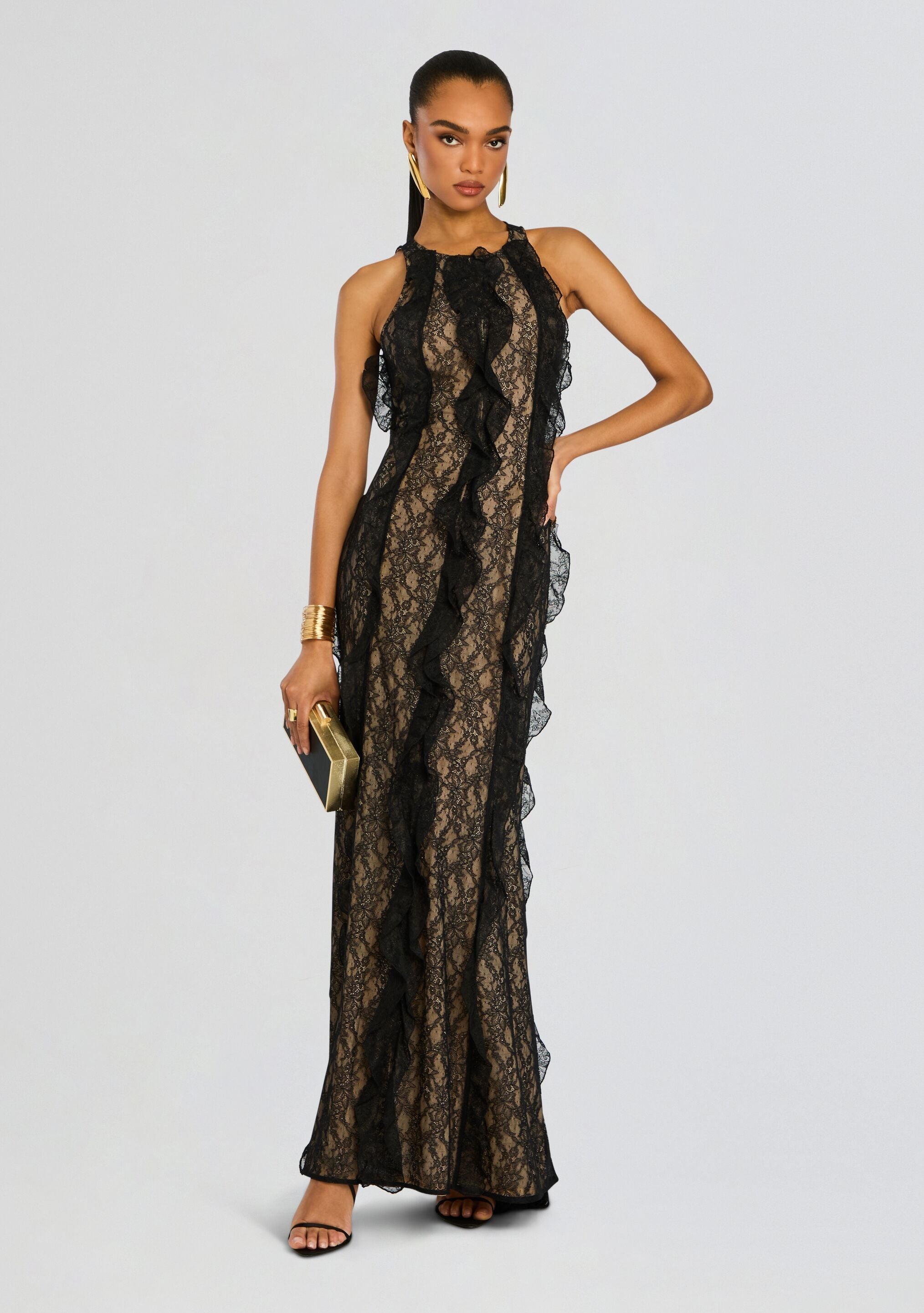 LACE EVENING DRESS - 5