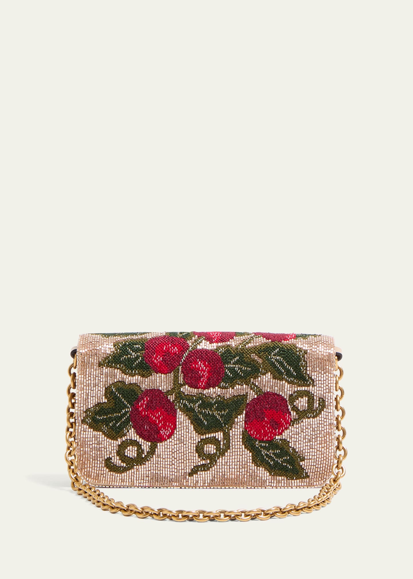 Vain Small Cherries Beaded Clutch Bag - 3