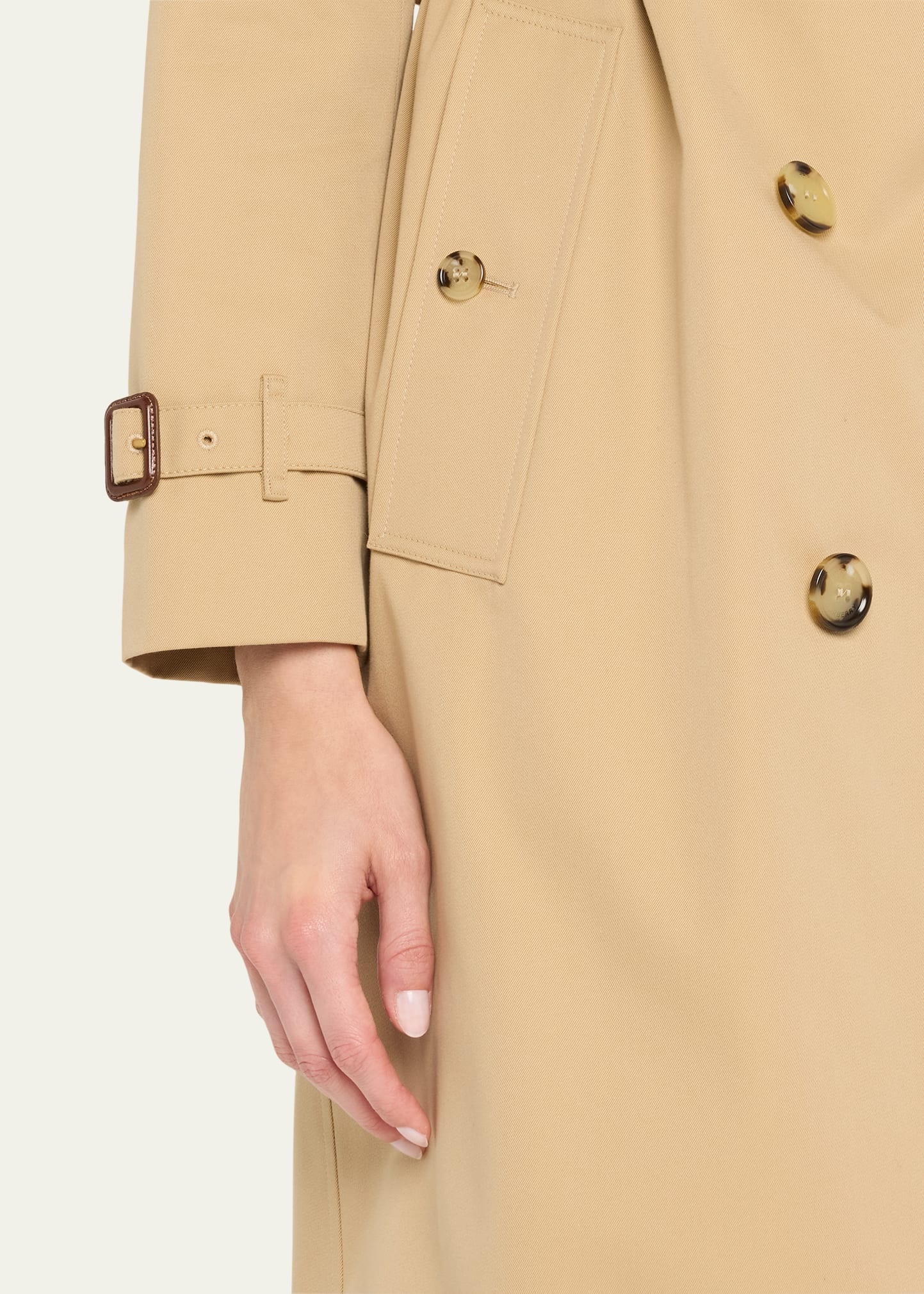 Kensington Organic Belted Double-Breasted Long Trench Coat - 5