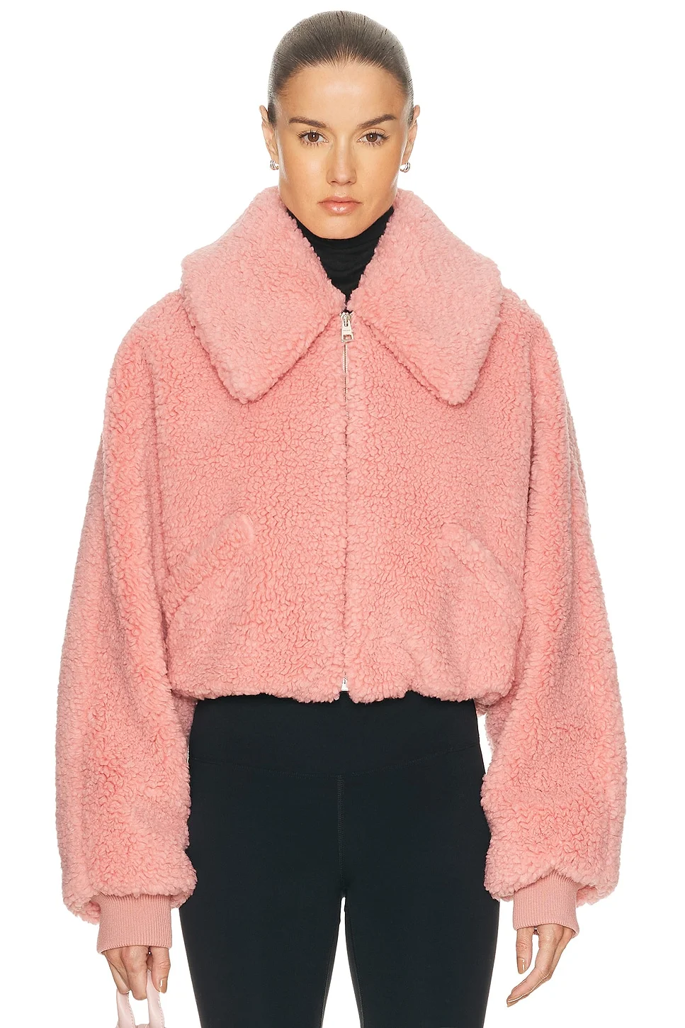 Faux Fur Bomber Jacket - 1
