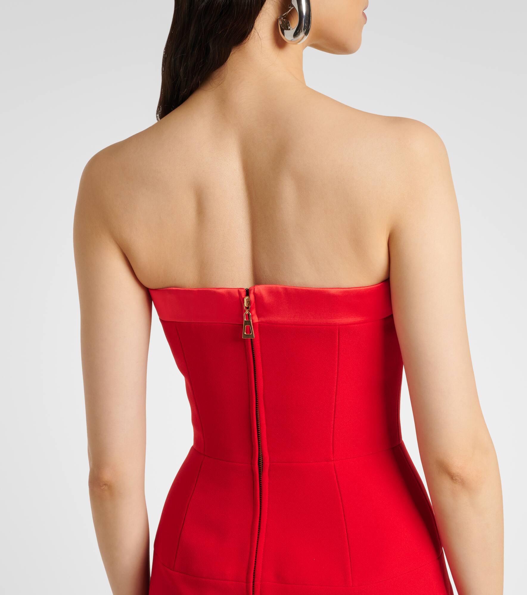 Sydney satin-trimmed midi dress - 6