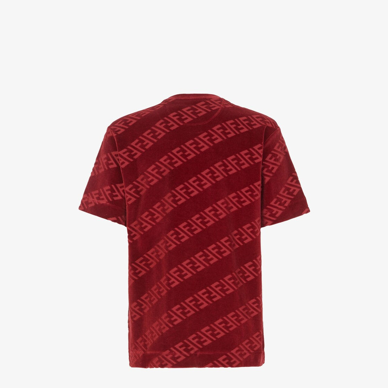 FENDI Red chenille T-shirt outlook