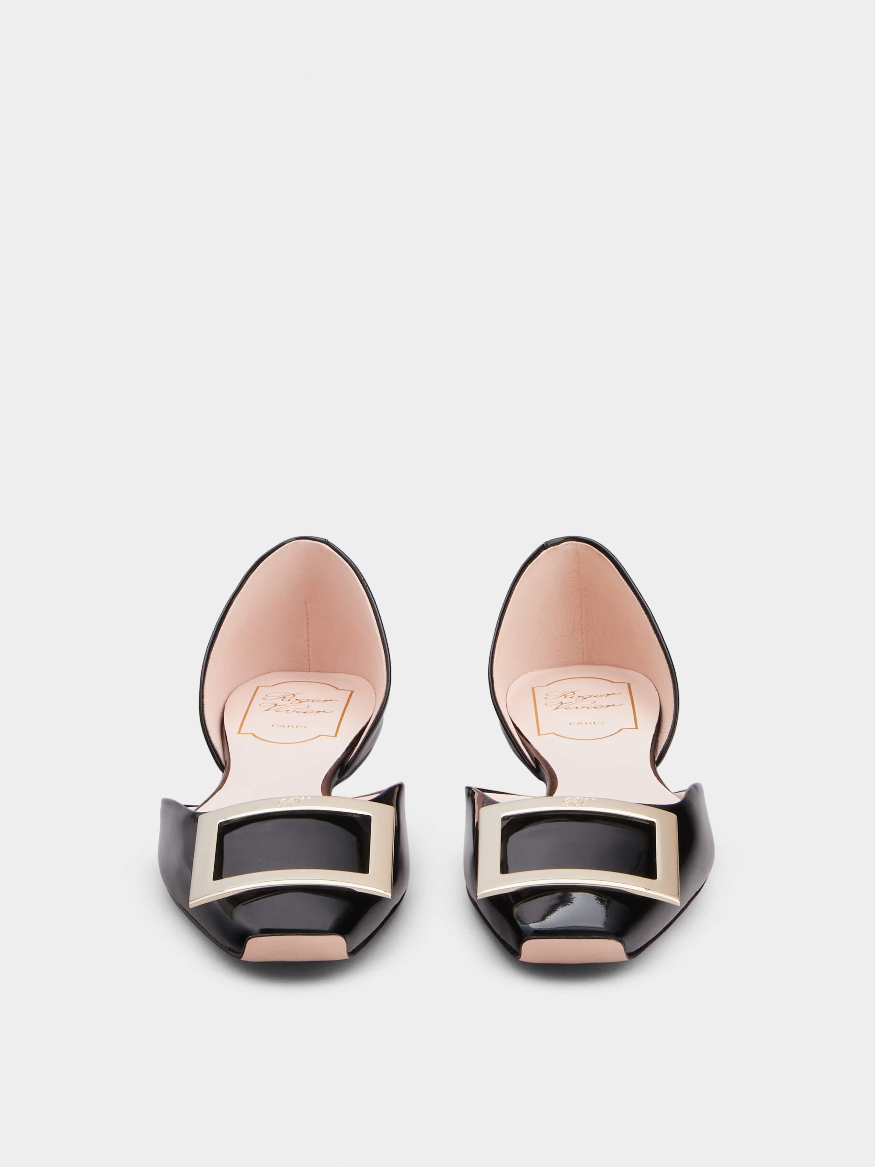 Trompette Dorsay Metal Buckle Ballerinas in Patent Leather - 7