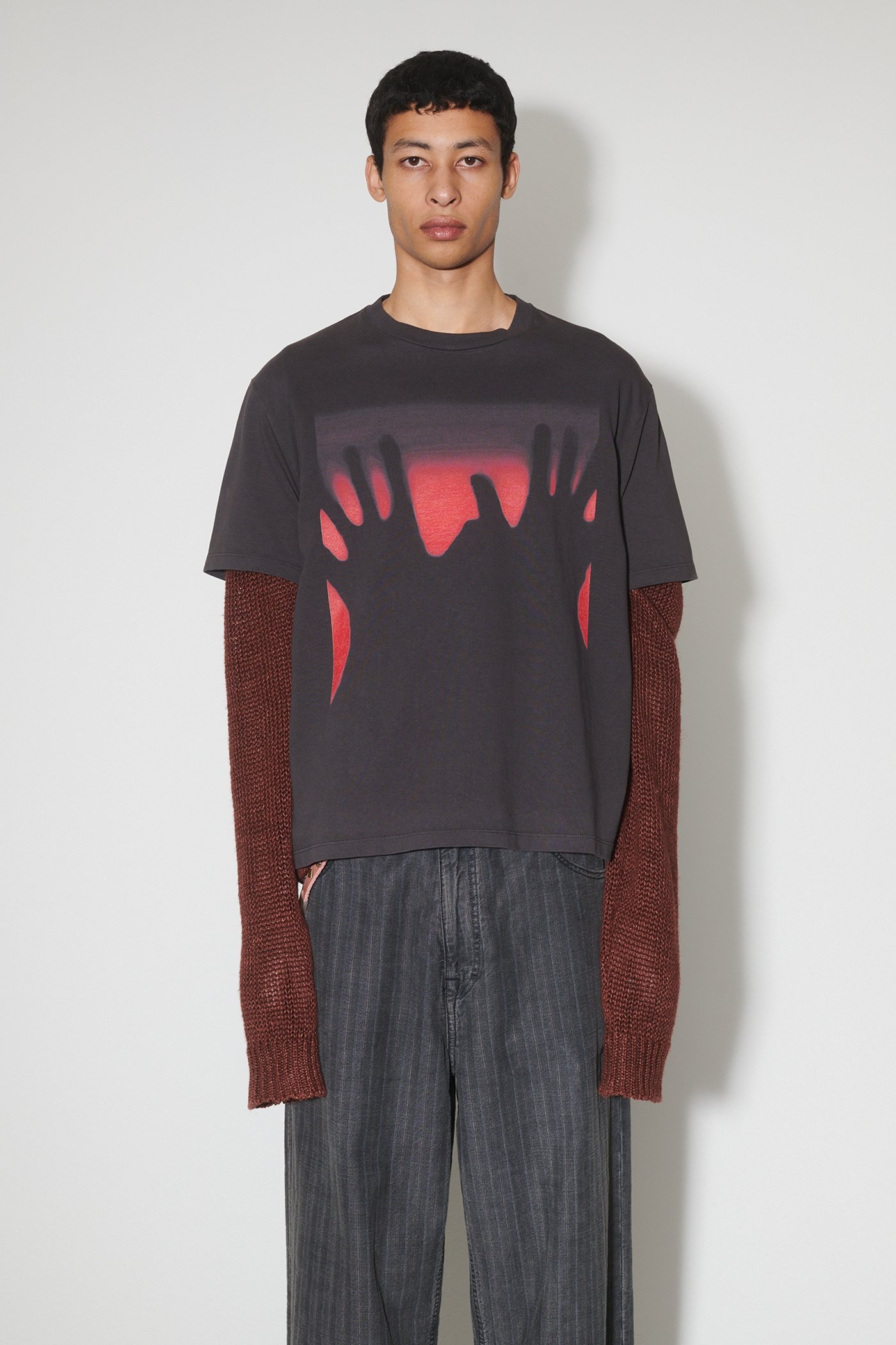 Our Legacy Box T-Shirt Red Taste Of Hands Print | REVERSIBLE