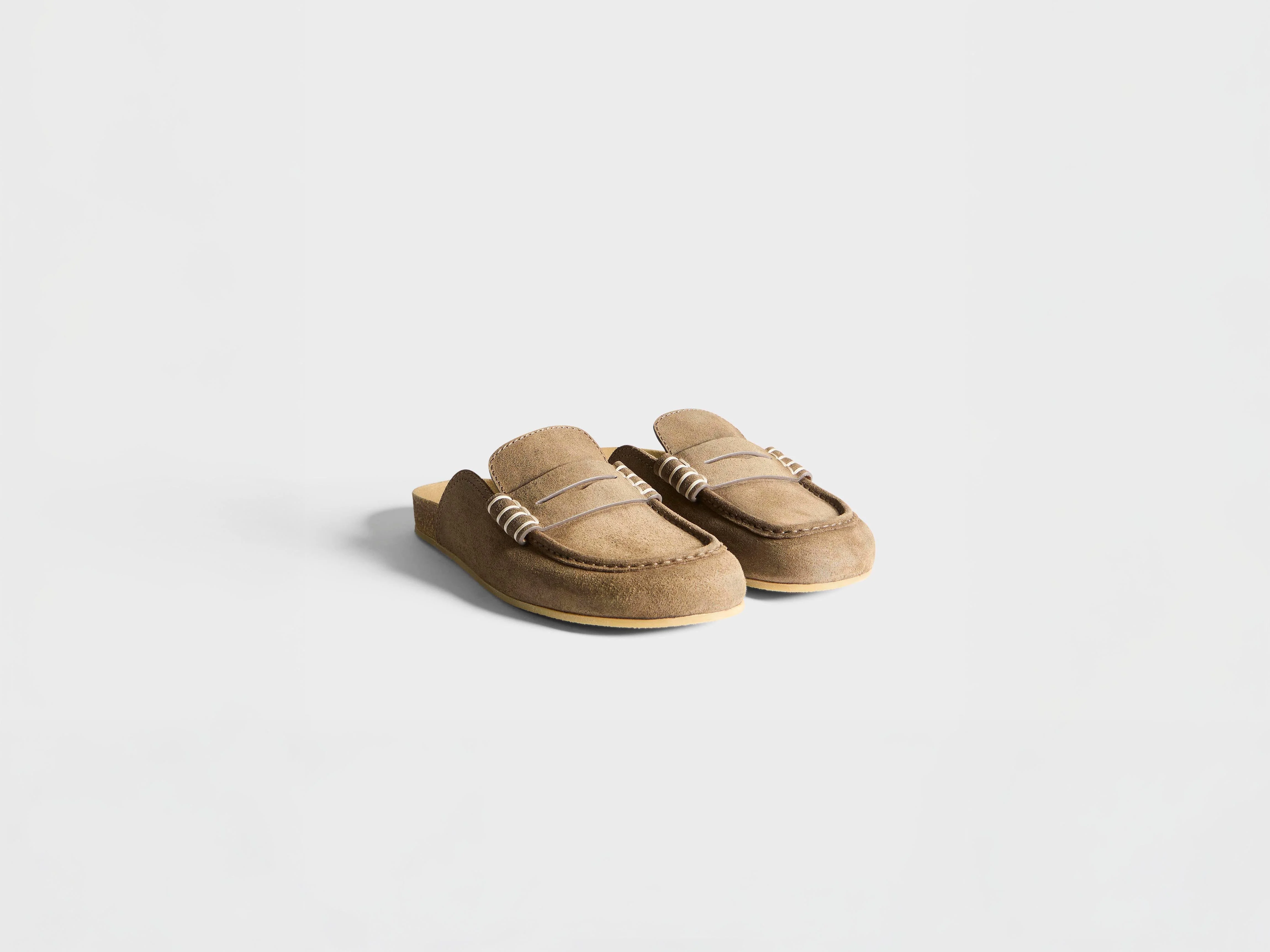 WOMENS STITCH LOAFER IN DARK TAUPE - 1