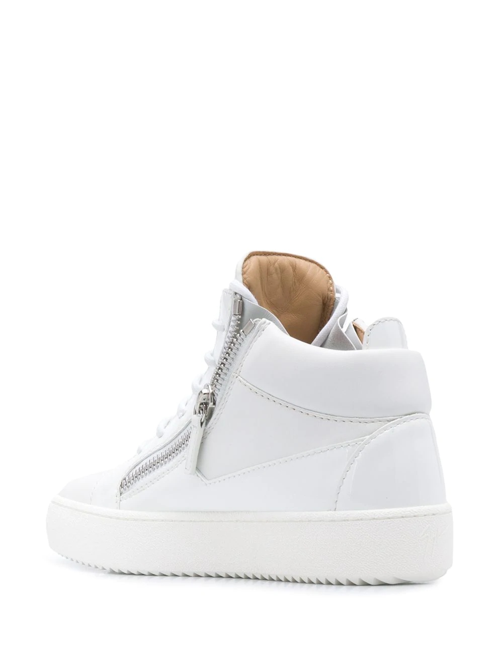 side zip logo sneakers - 3