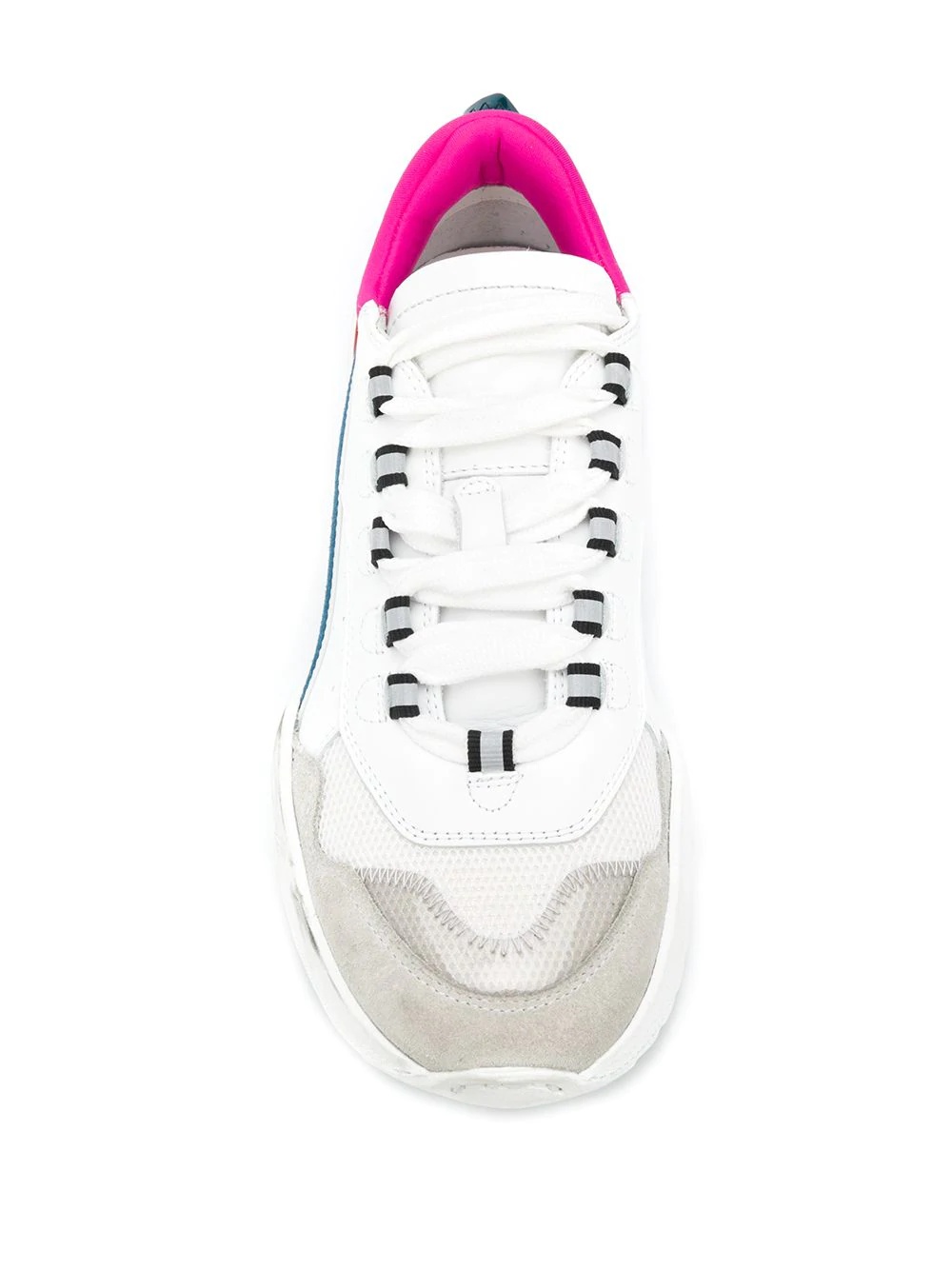 panelled low-top sneakers - 4