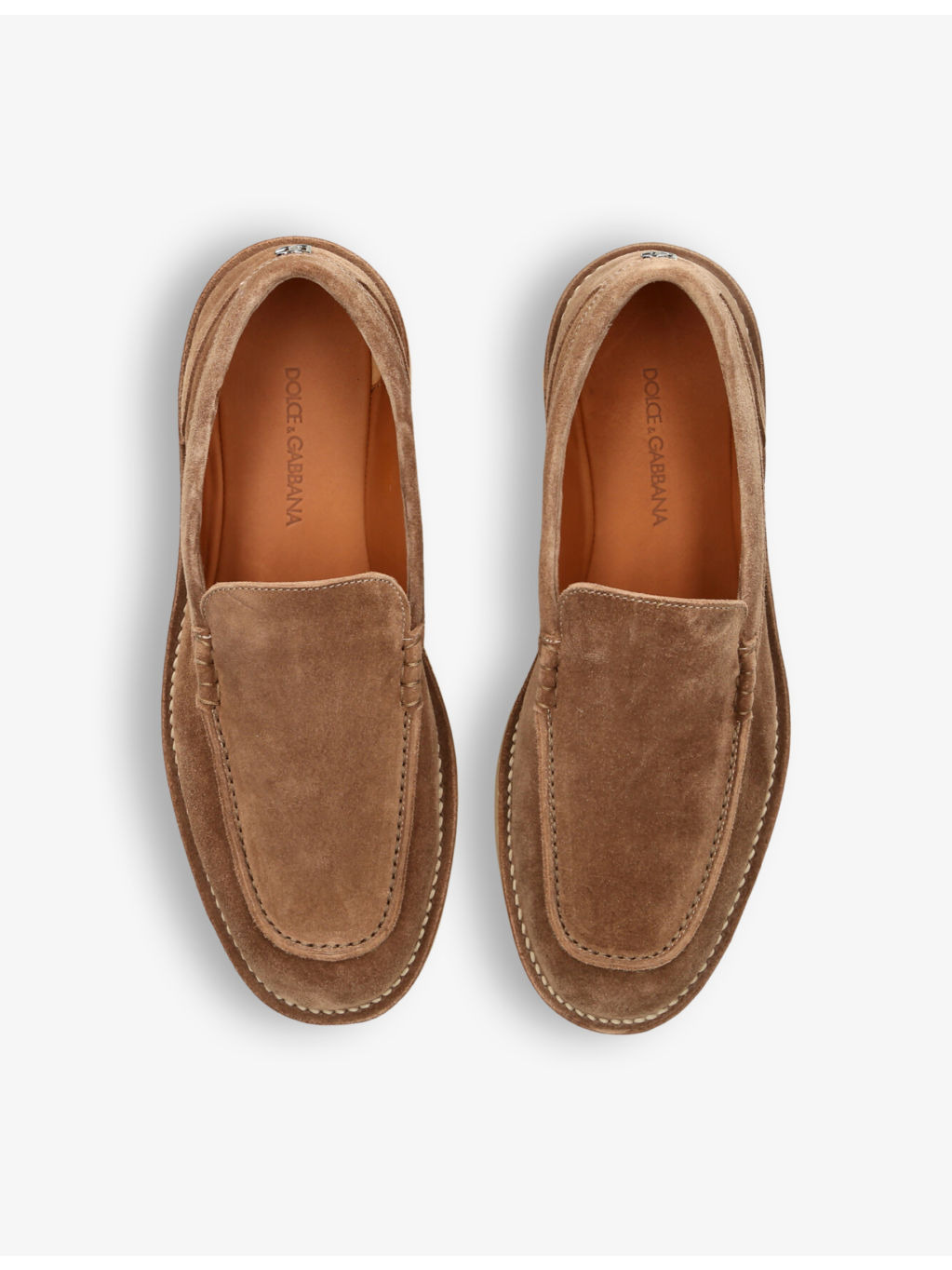 Logo-embellished suede loafers - 2