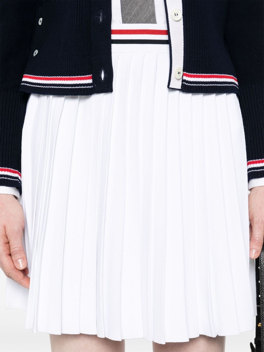 RWB-stripe pleated miniskirt - 5