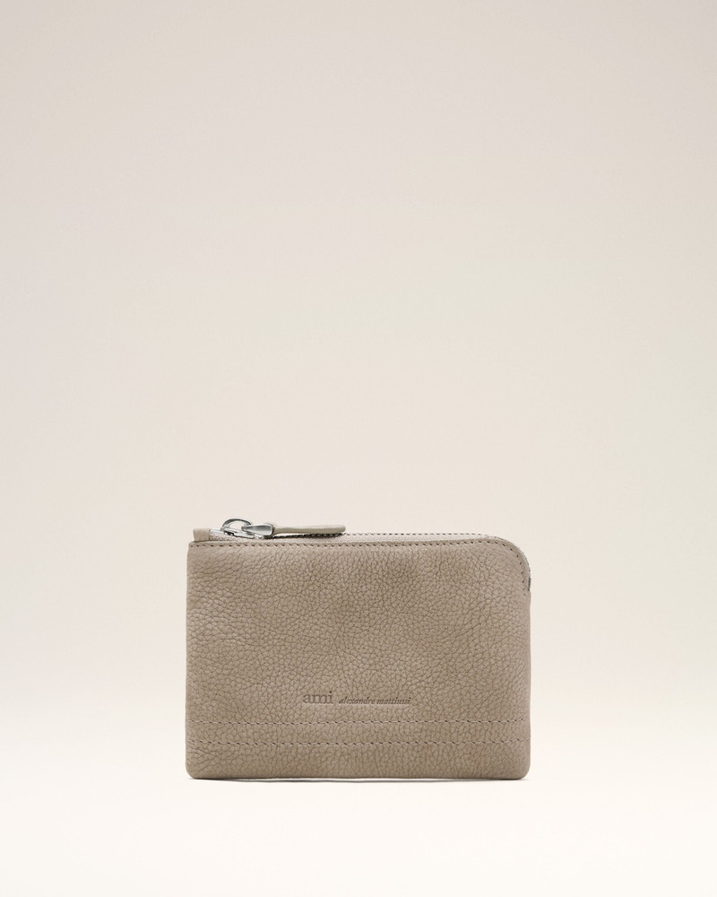 GREY COW LEATHER CARROUSEL ZIPPED WALLET 1