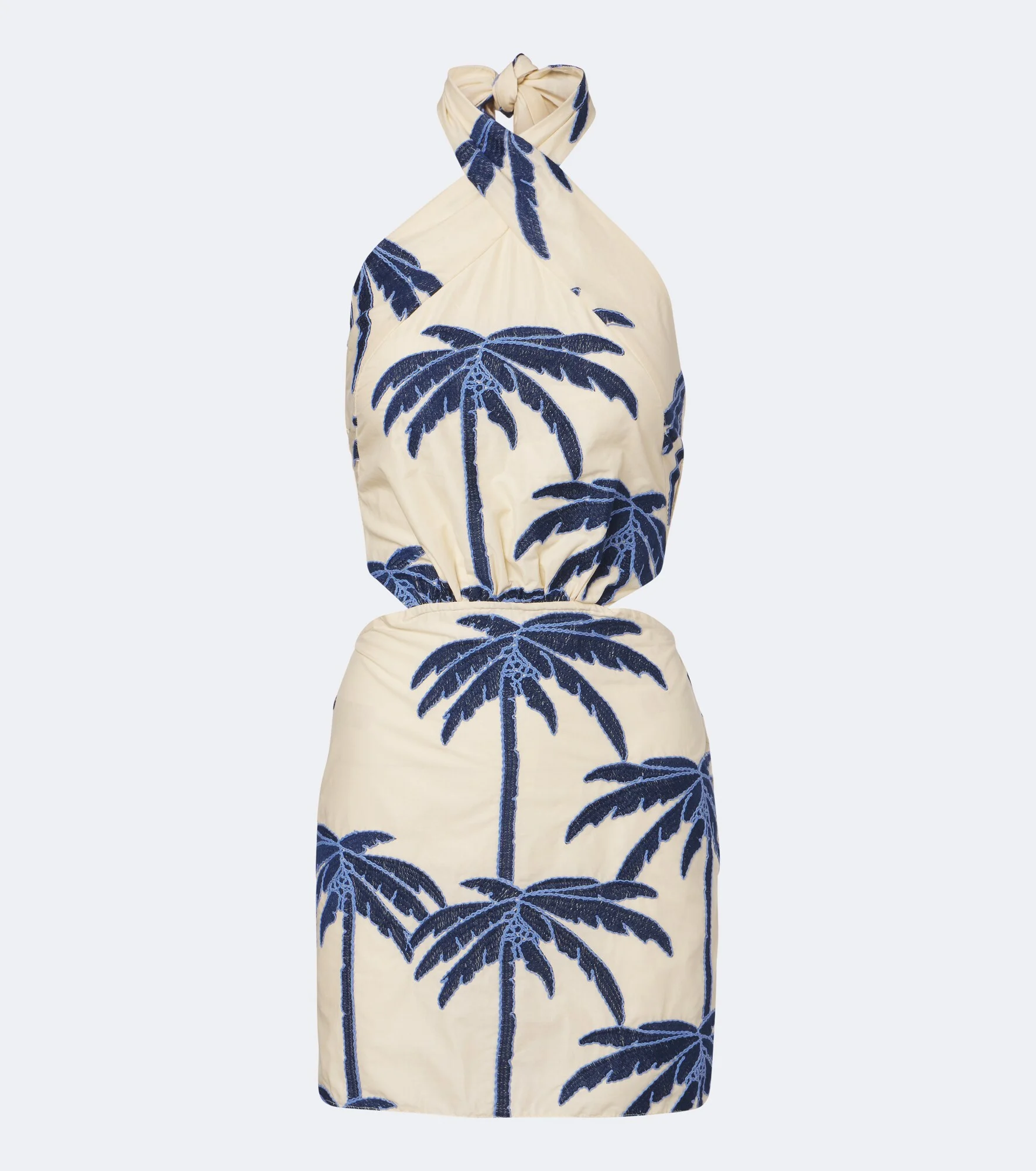 Embroidered cotton-blend minidress - 1