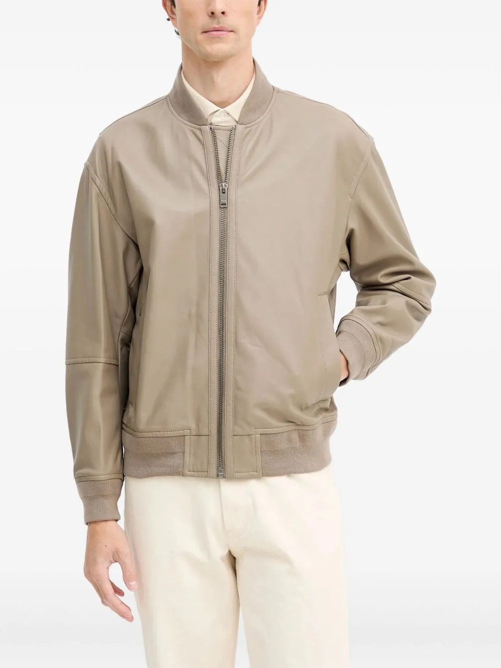 Jobrice zip-up leather jacket - 1