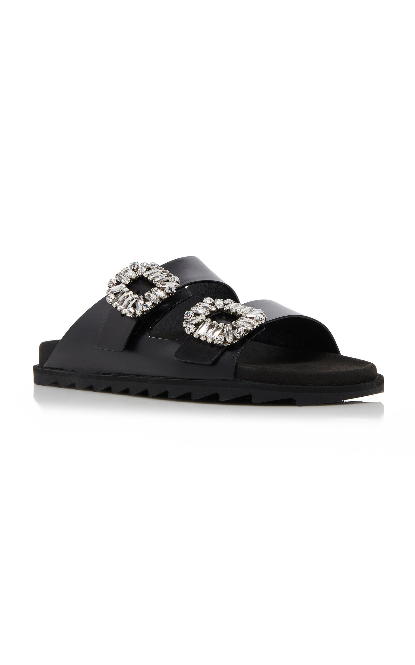 Slidy Viv Buckle Leather Sandals black - 5