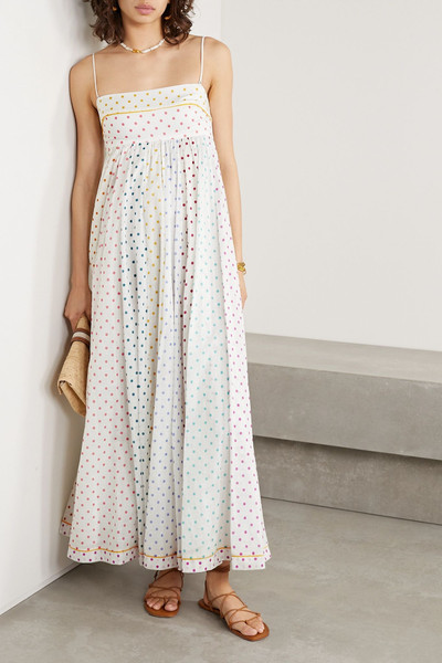 Zimmermann Bellitude polka-dot cotton-voile maxi dress outlook