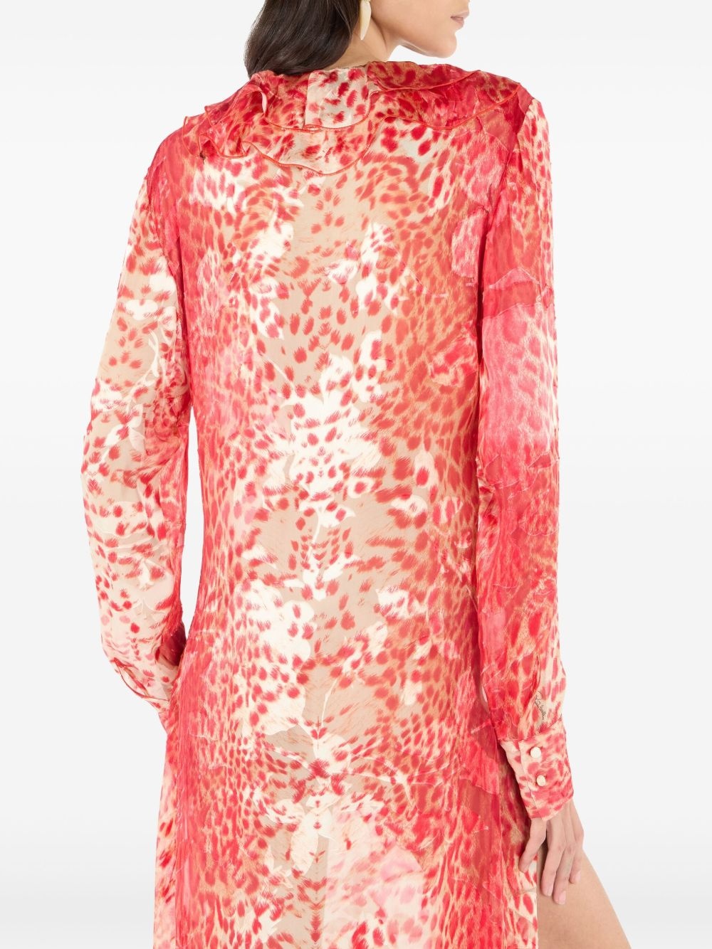 Jaguar-print midi dress - 6