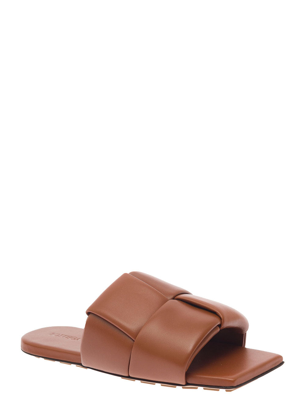 Bottega Veneta Women Brown Flat Mules With Padded Intreccio Band In Leather Woman - 2